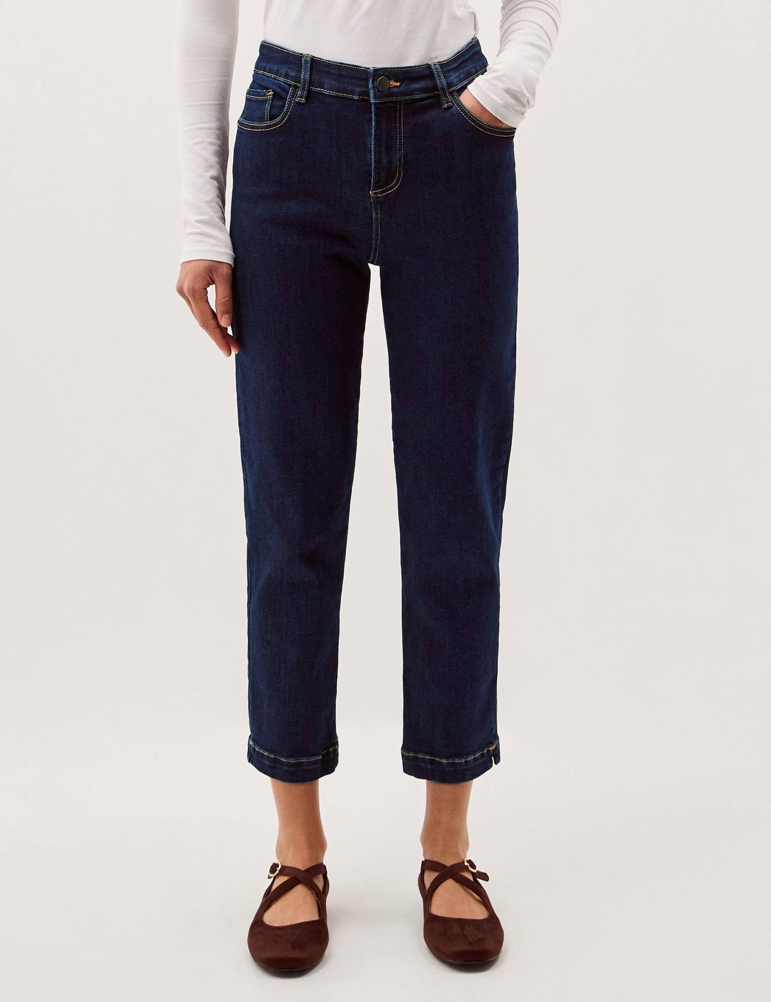 Mid Rise Skinny Straight Leg Cropped Jeans 1 of 5