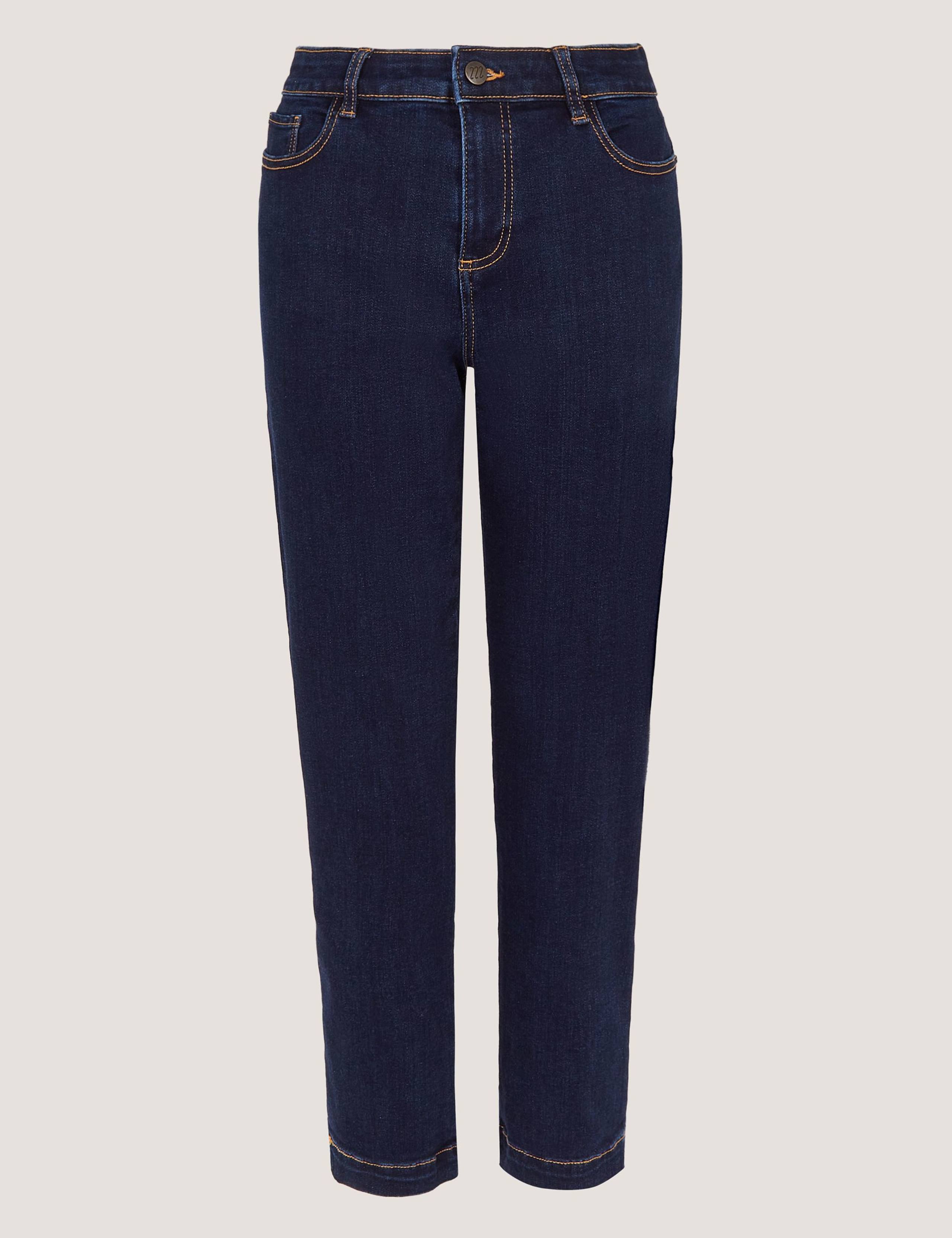 Mid Rise Skinny Straight Leg Cropped Jeans 2 of 5