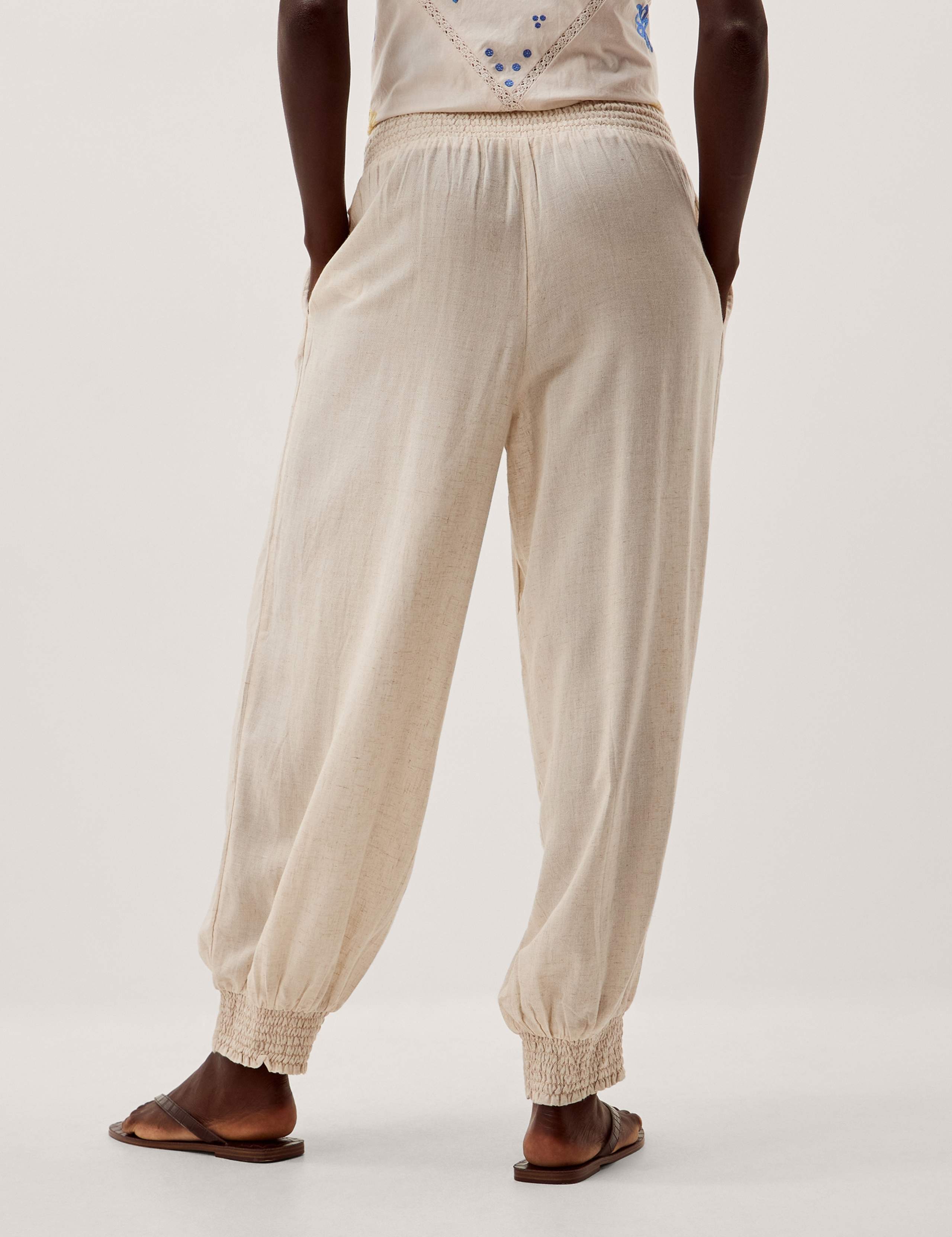 Pull On Relaxed Trousers with Linen 3 of 5