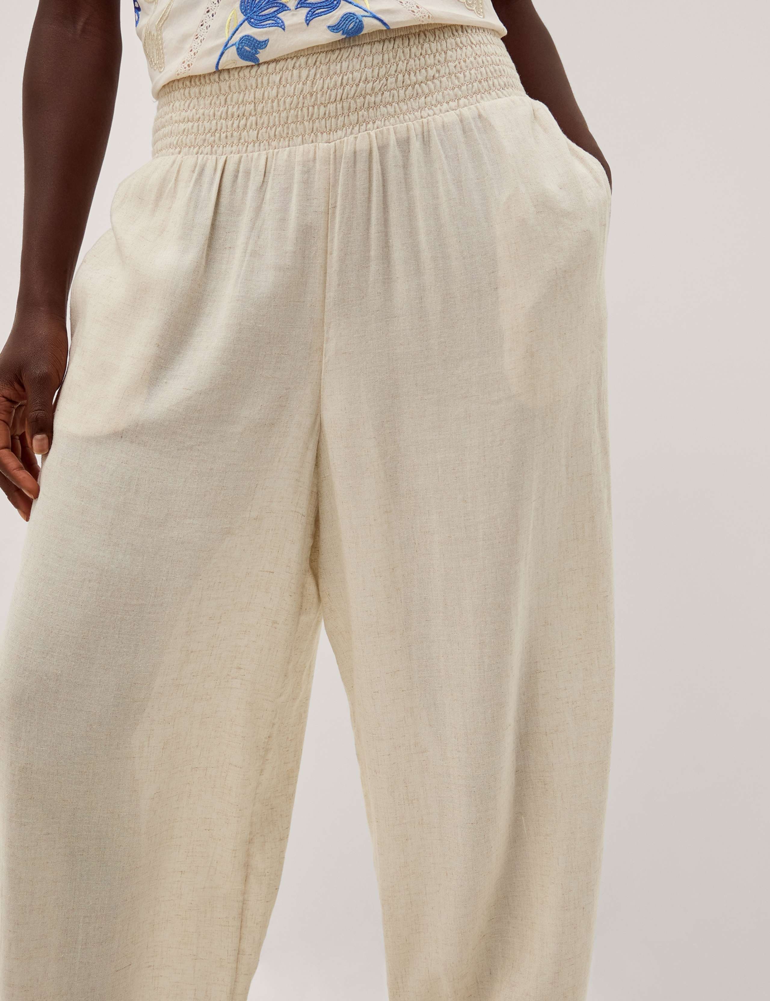 Pull On Relaxed Trousers with Linen 5 of 5