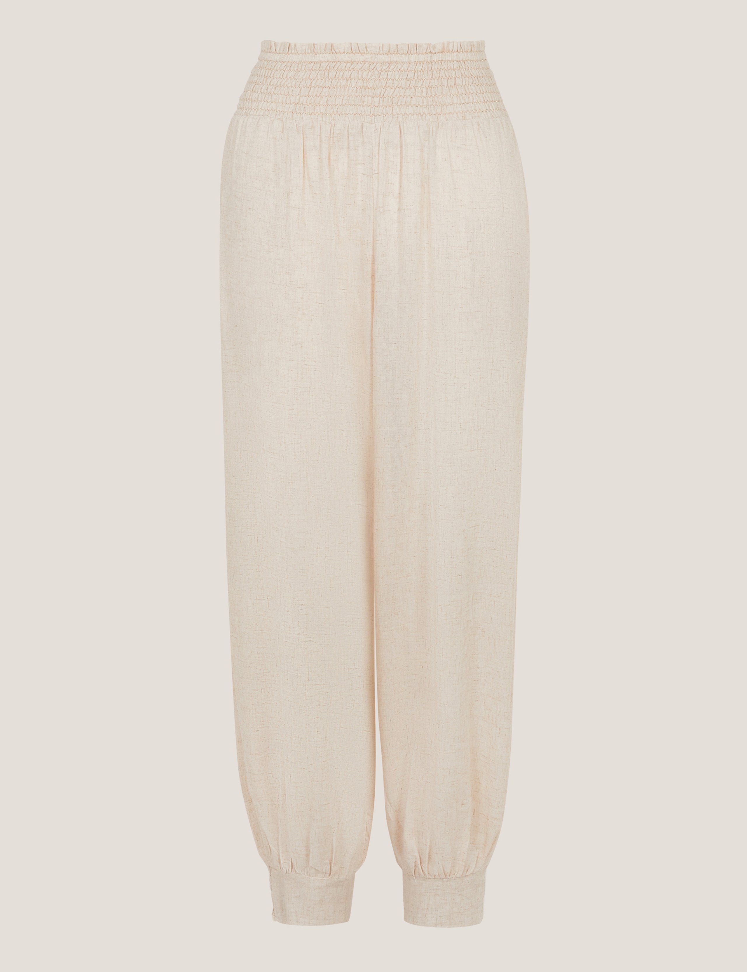 Pull On Relaxed Trousers with Linen 2 of 5