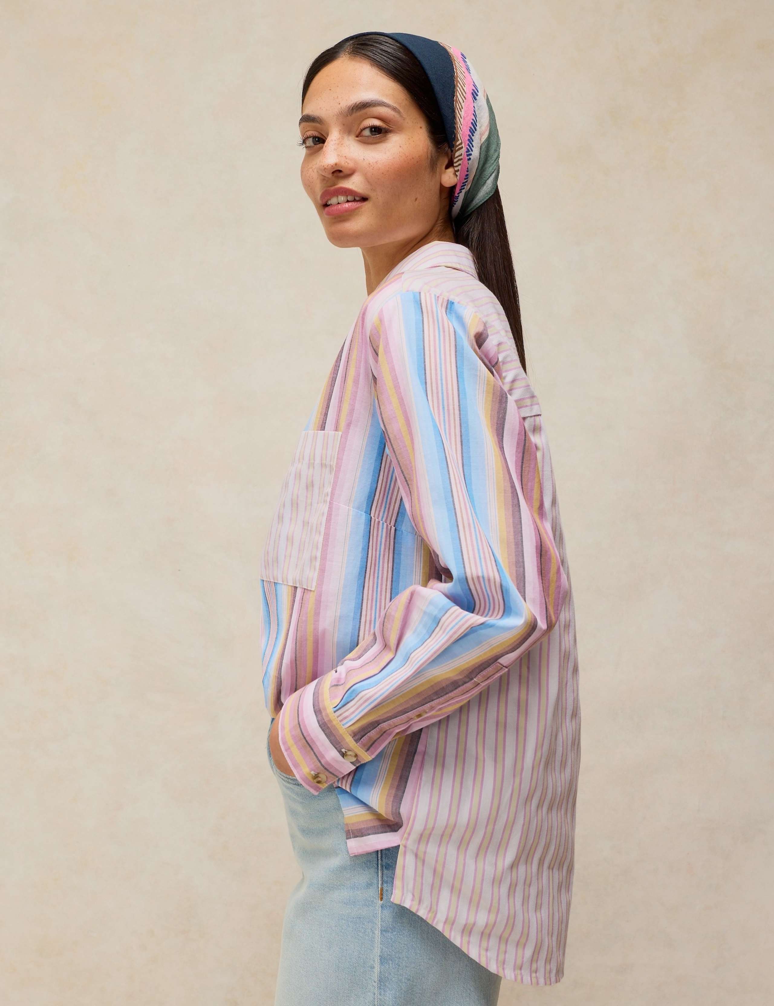 Pure Cotton Striped Relaxed Shirt 3 of 6