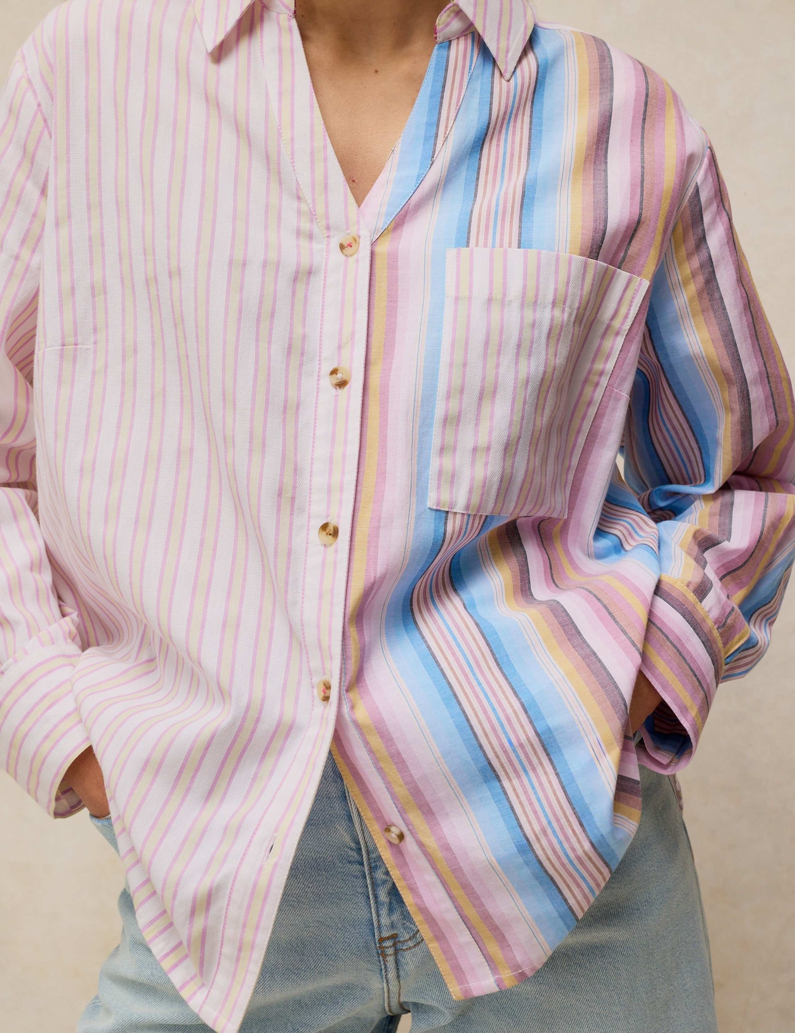 Pure Cotton Striped Relaxed Shirt 5 of 6