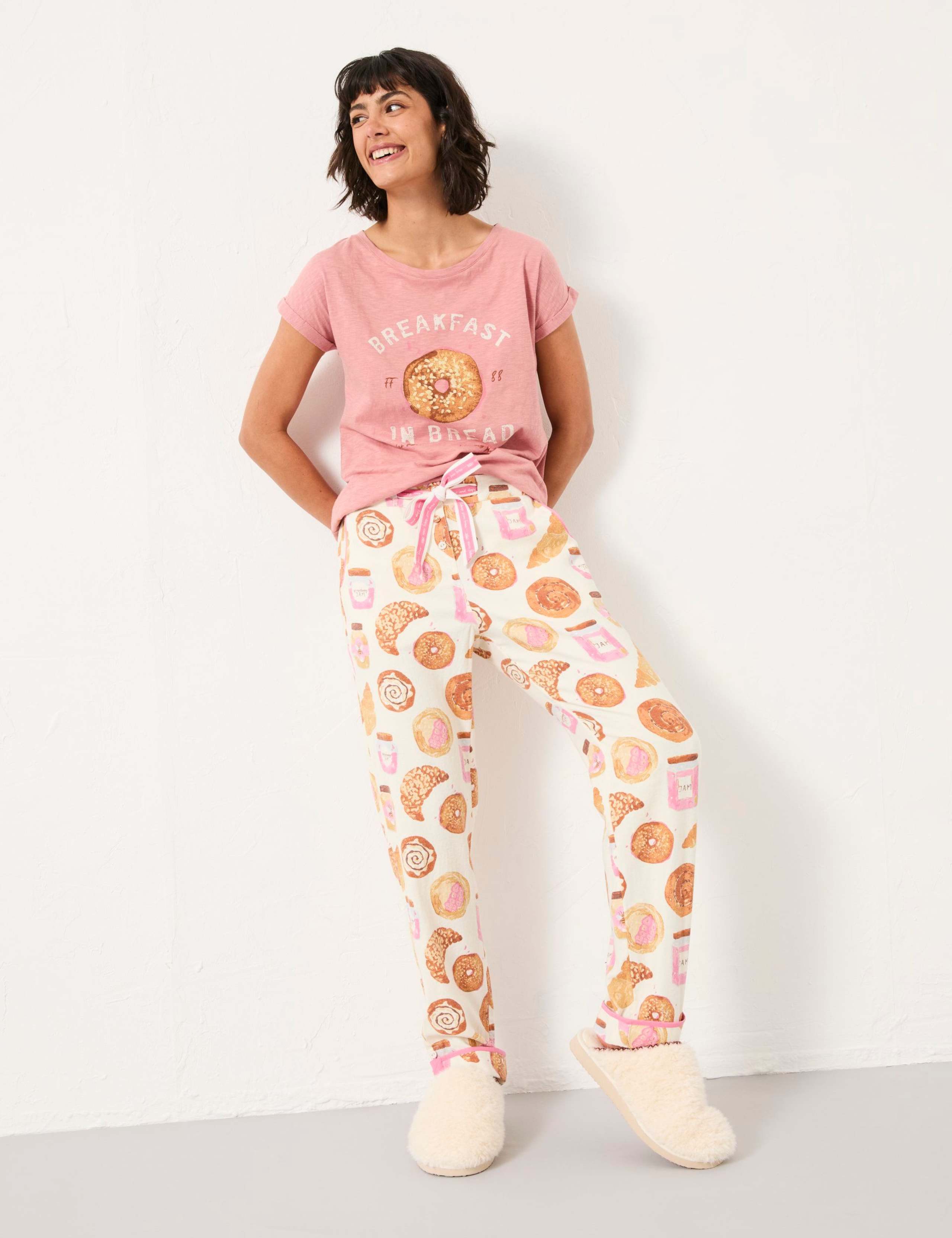 Pure Cotton Pastry Print Pyjama Bottoms 1 of 6
