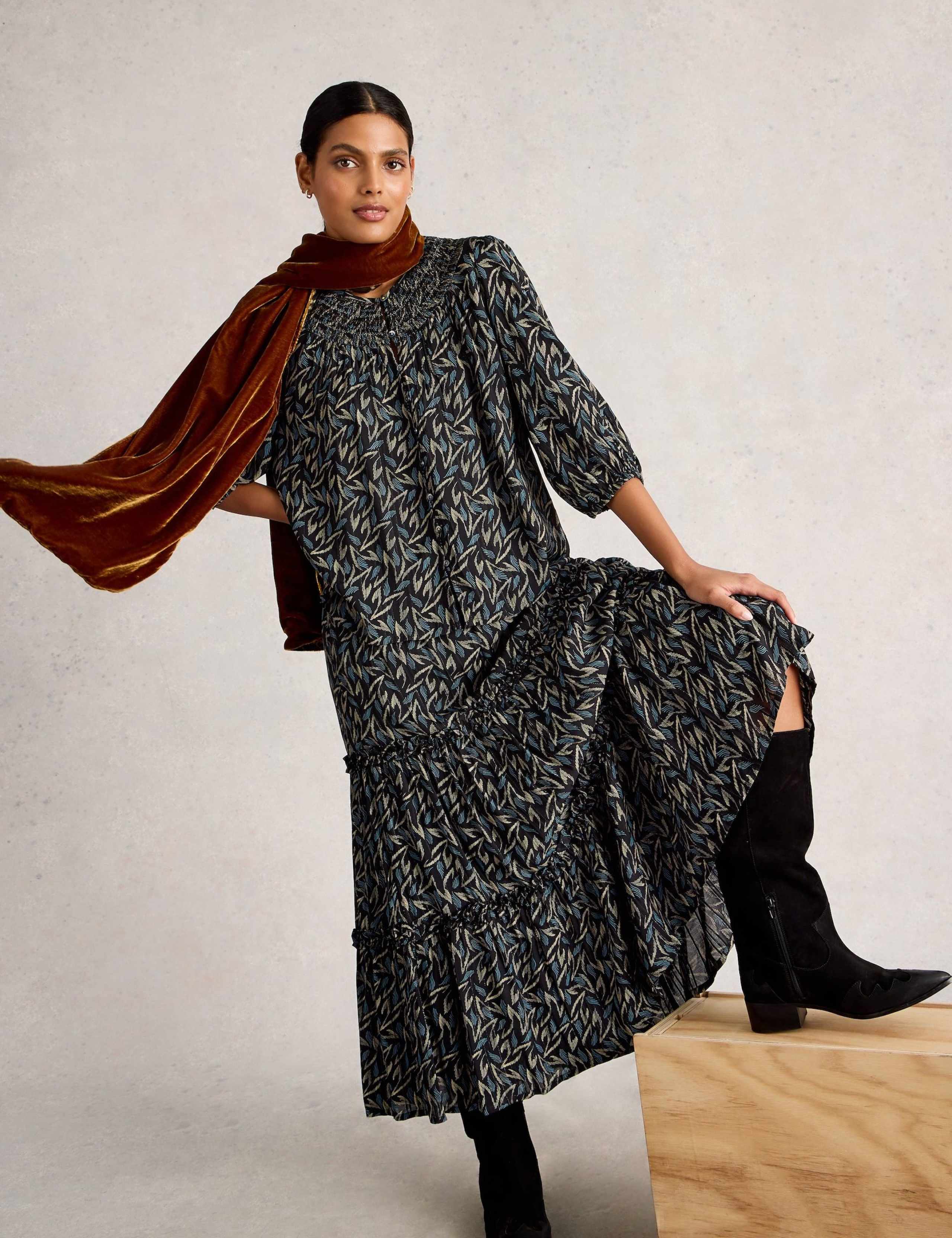 Metallic Printed Blouson Sleeve Blouse 6 of 6
