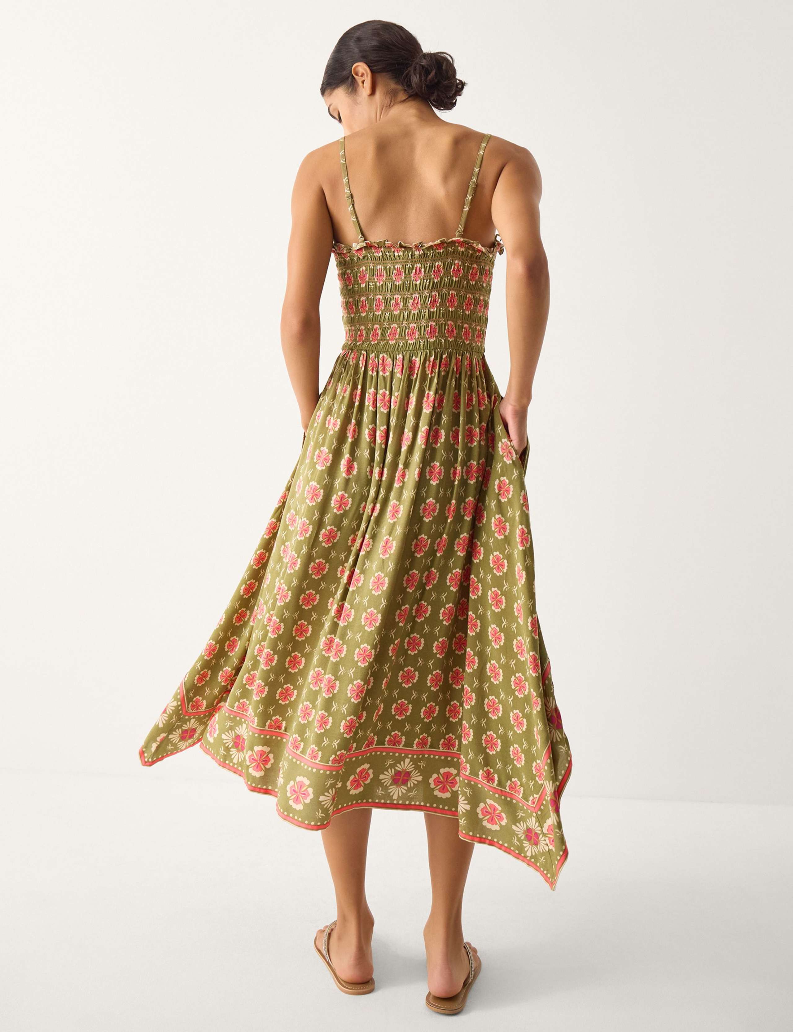 Floral Shirred Bandeau Midi Dress 3 of 4