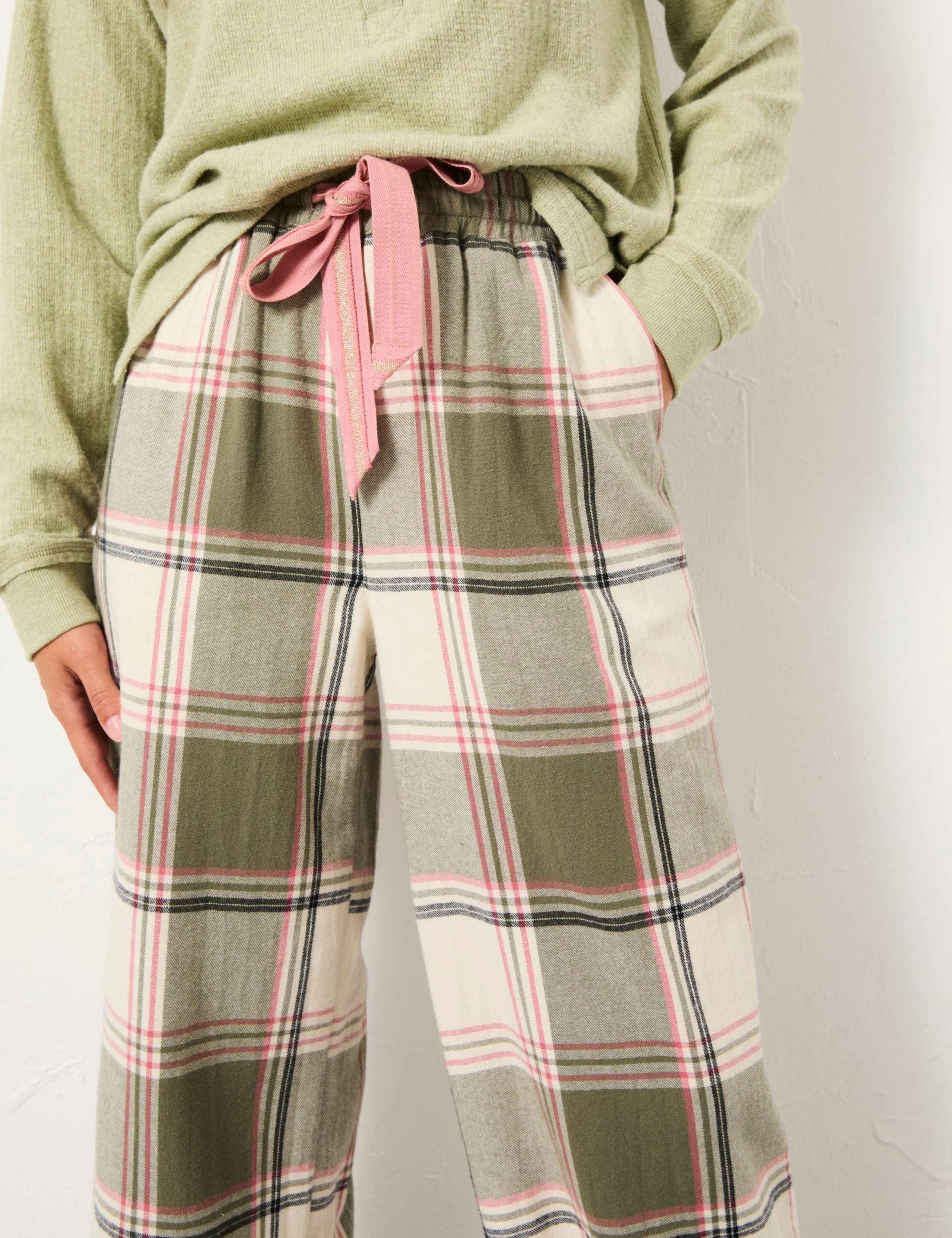 Pure Cotton Checked Pyjama Bottoms 4 of 5