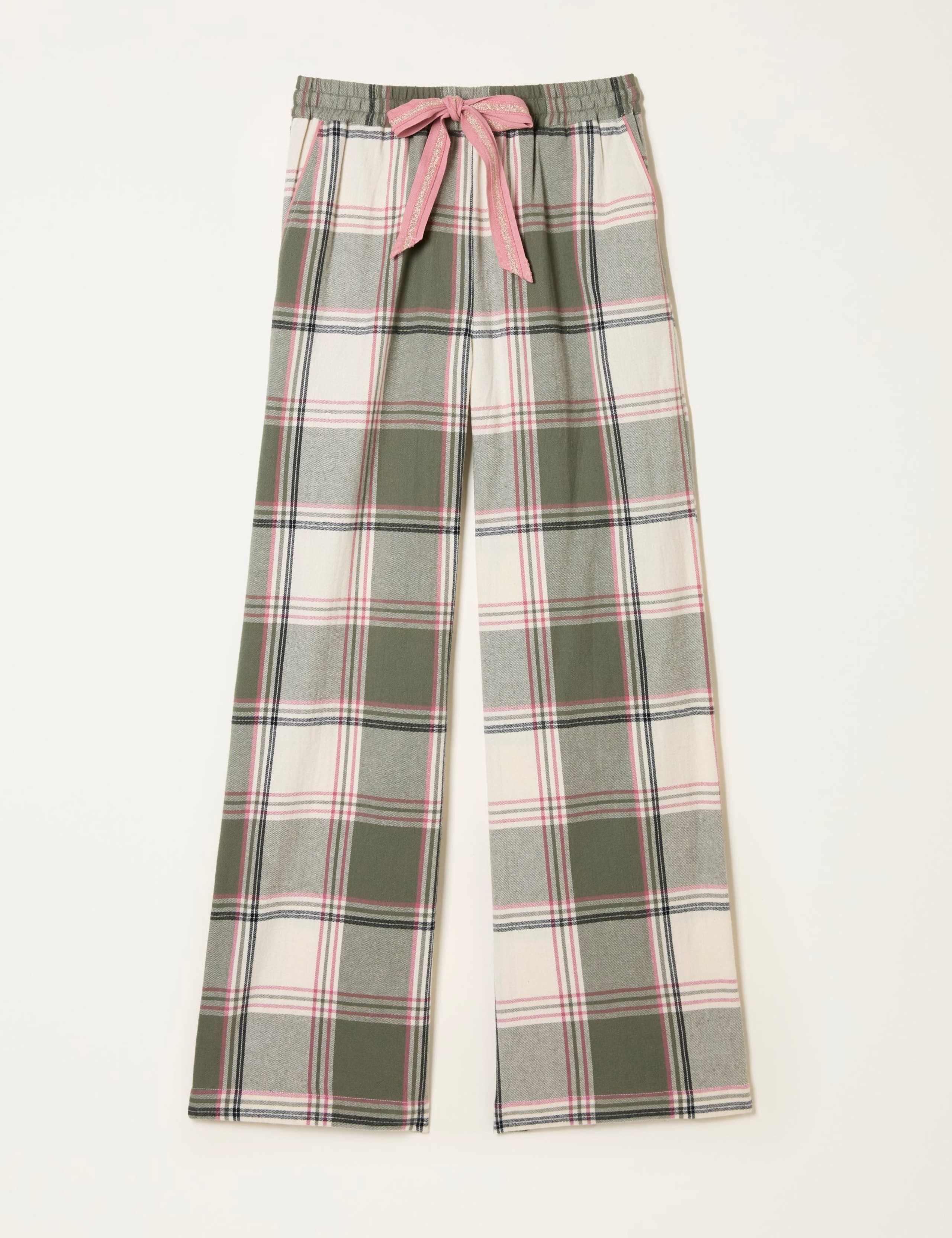 Pure Cotton Checked Pyjama Bottoms 2 of 5