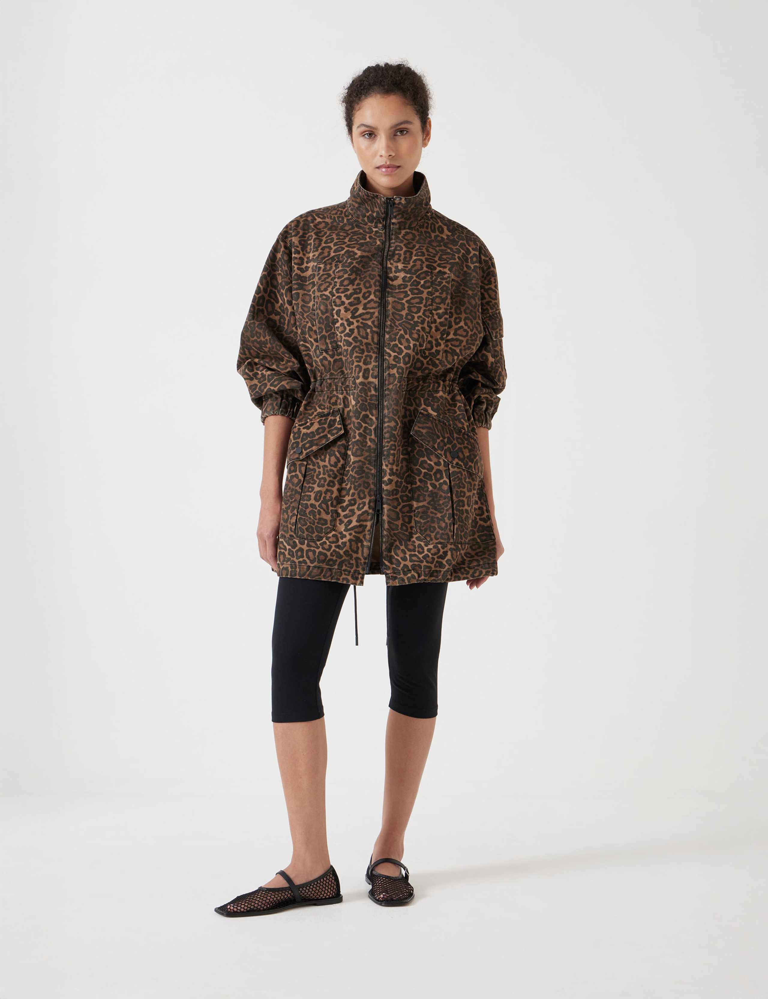 Pure Cotton Leopard Print Utility Parka 3 of 6