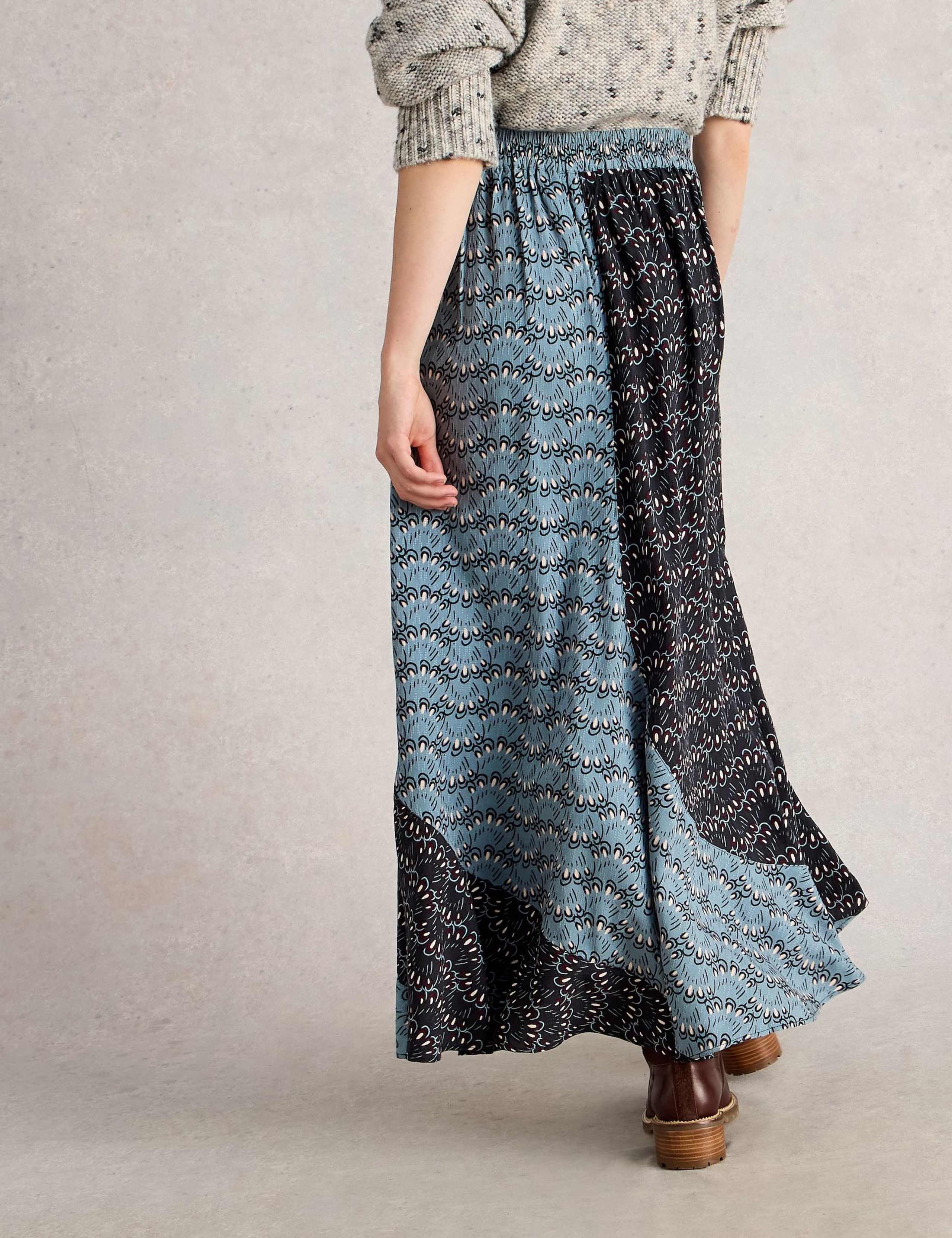 Printed Maxi A-Line Skirt 3 of 6