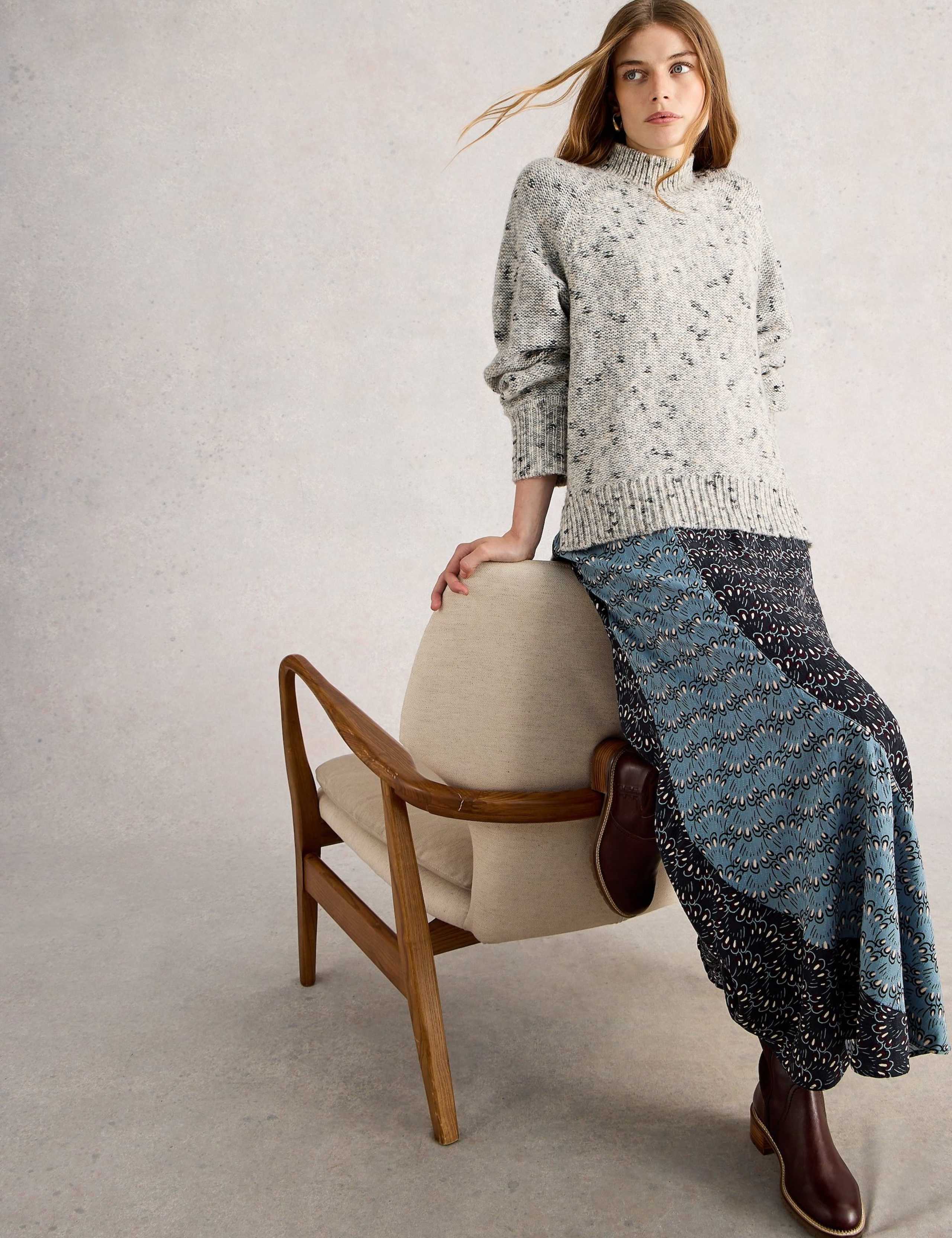 Printed Maxi A-Line Skirt 4 of 6
