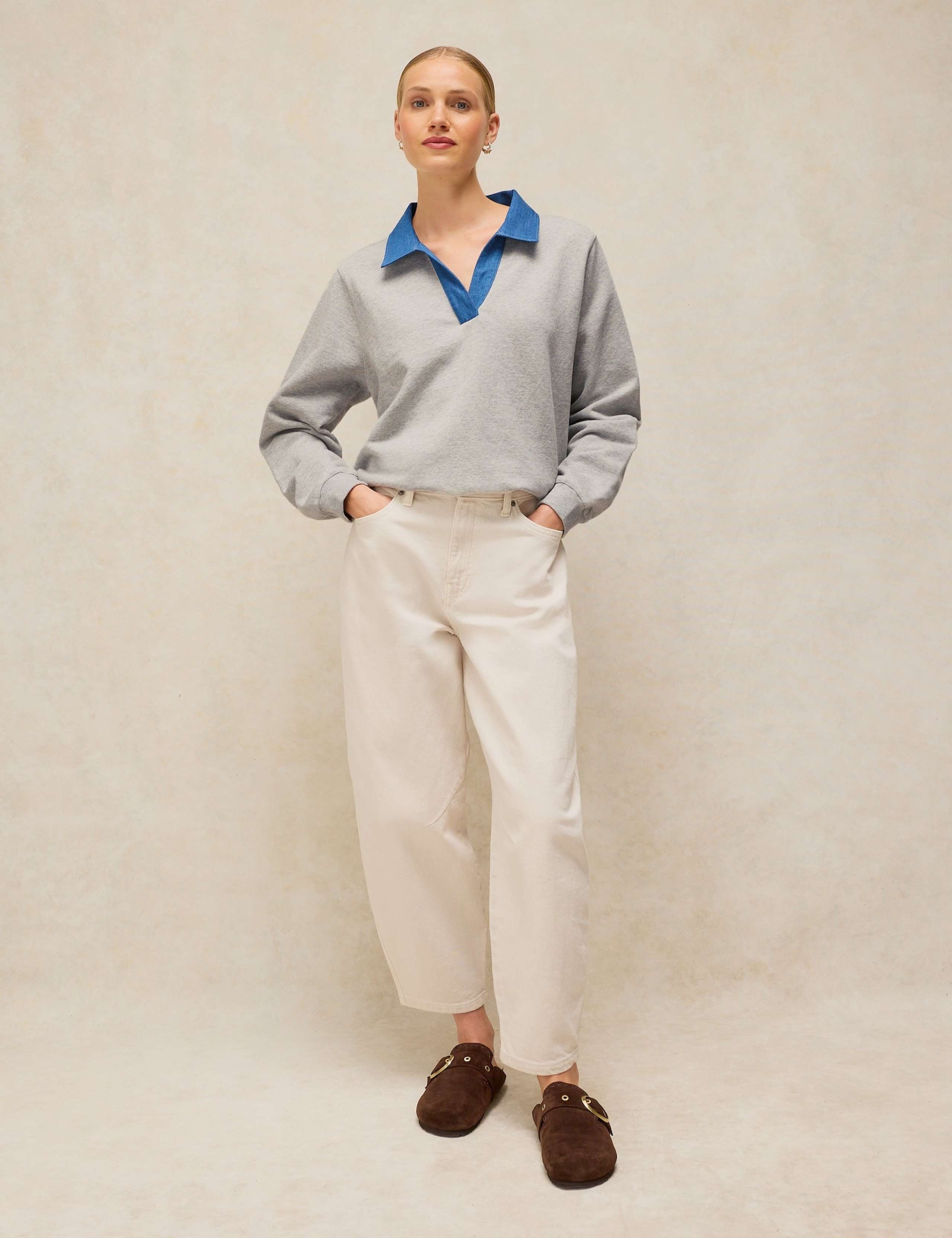 Pure Cotton Collared Sweatshirt 1 of 6