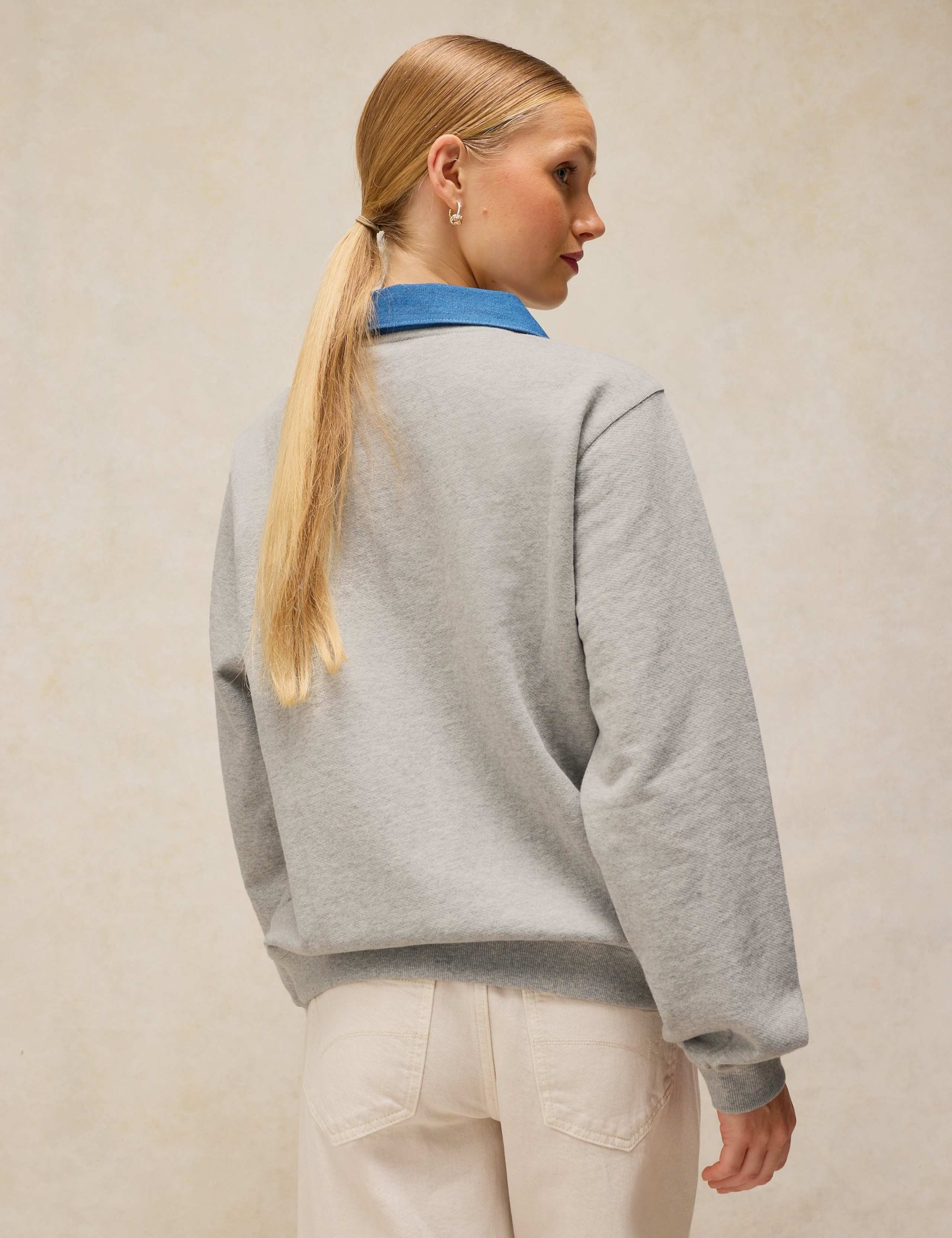 Pure Cotton Collared Sweatshirt 3 of 6