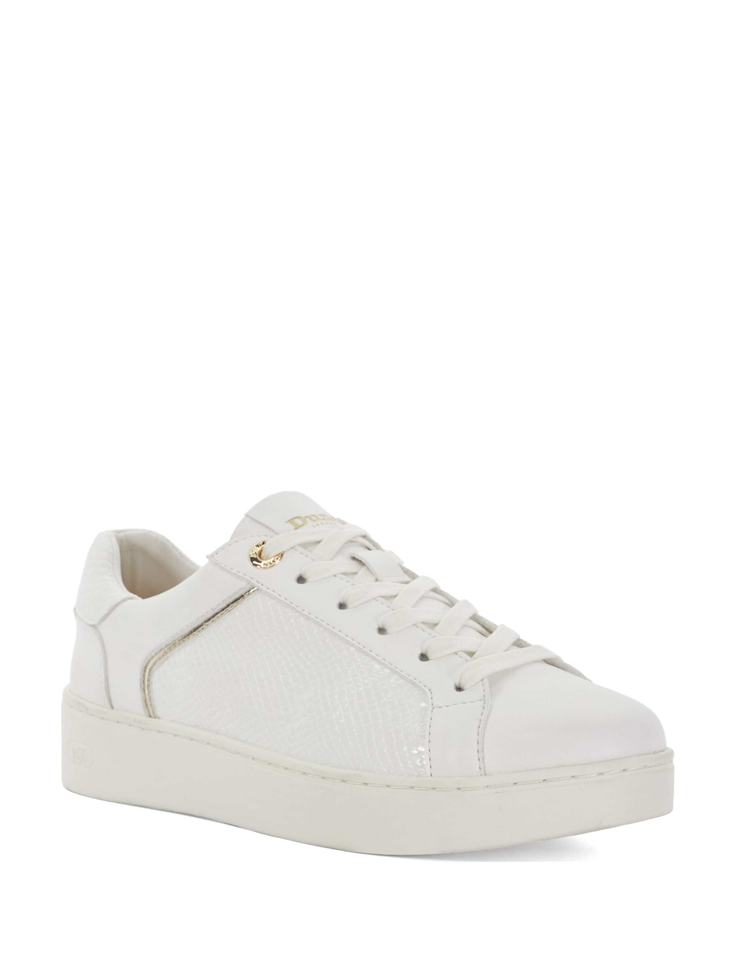 Lace Up Lizard Effect Eyelet Detail Trainers 3 of 4
