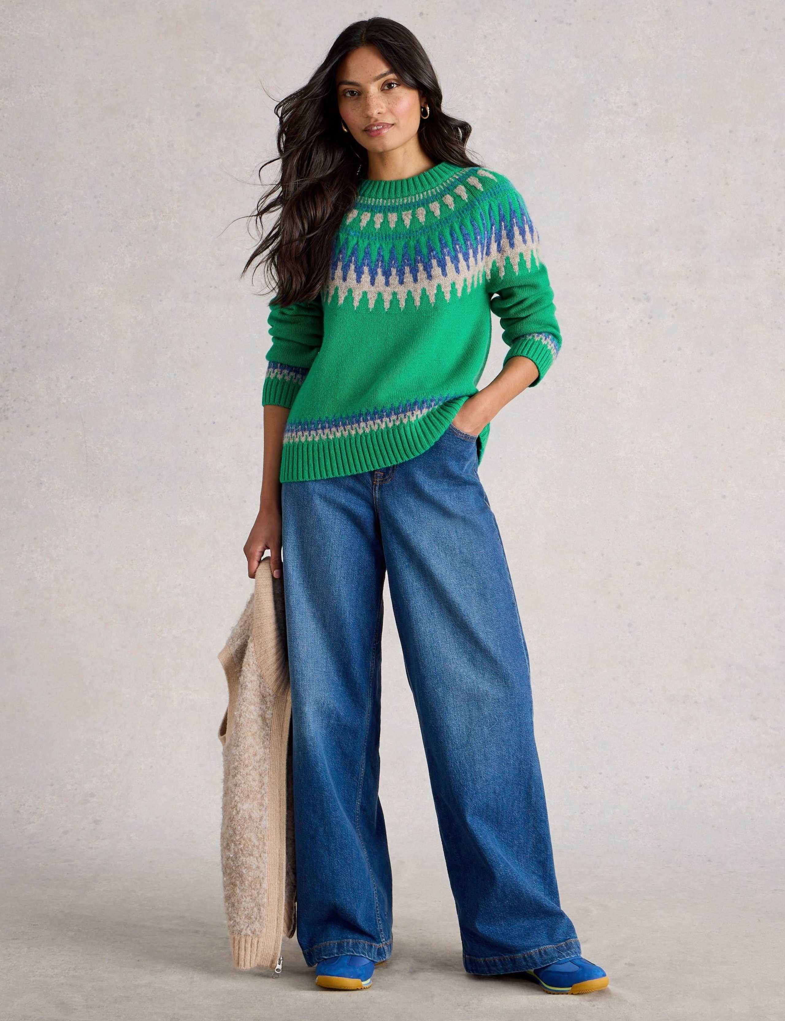 Lambswool Rich Fair Isle Crew Neck Jumper 1 of 7