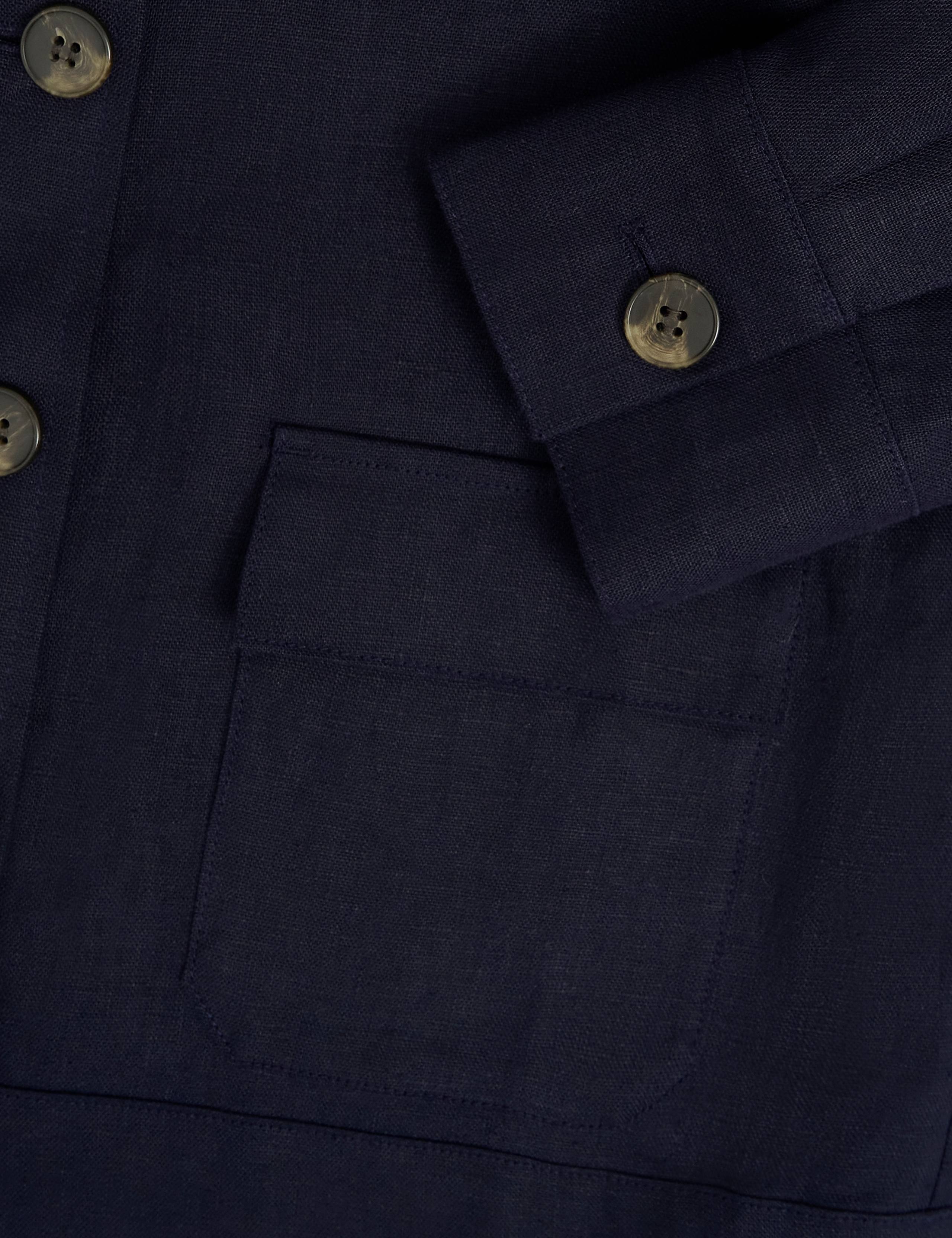 Pure Linen Lightweight Cropped Jacket 8 of 8