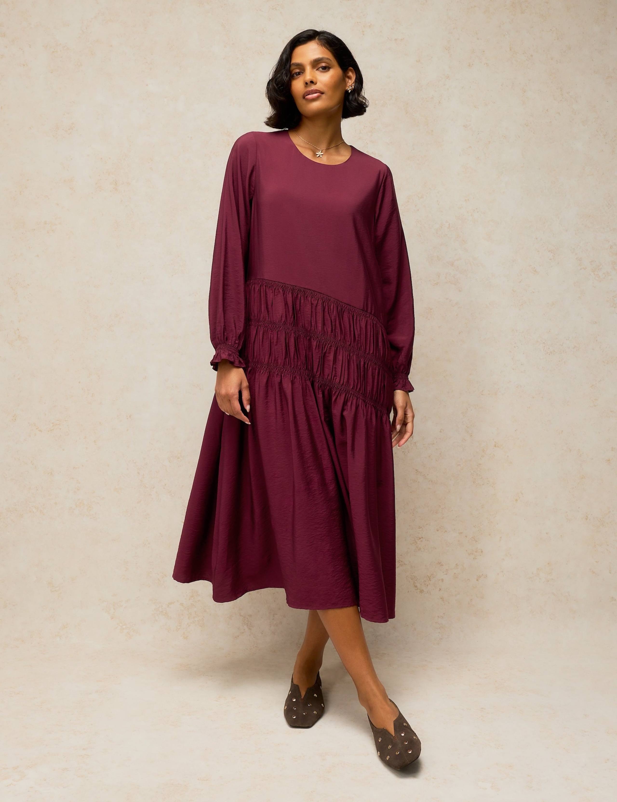 Adeline Scoop Neck Midi Drop Waist Dress 1 of 6