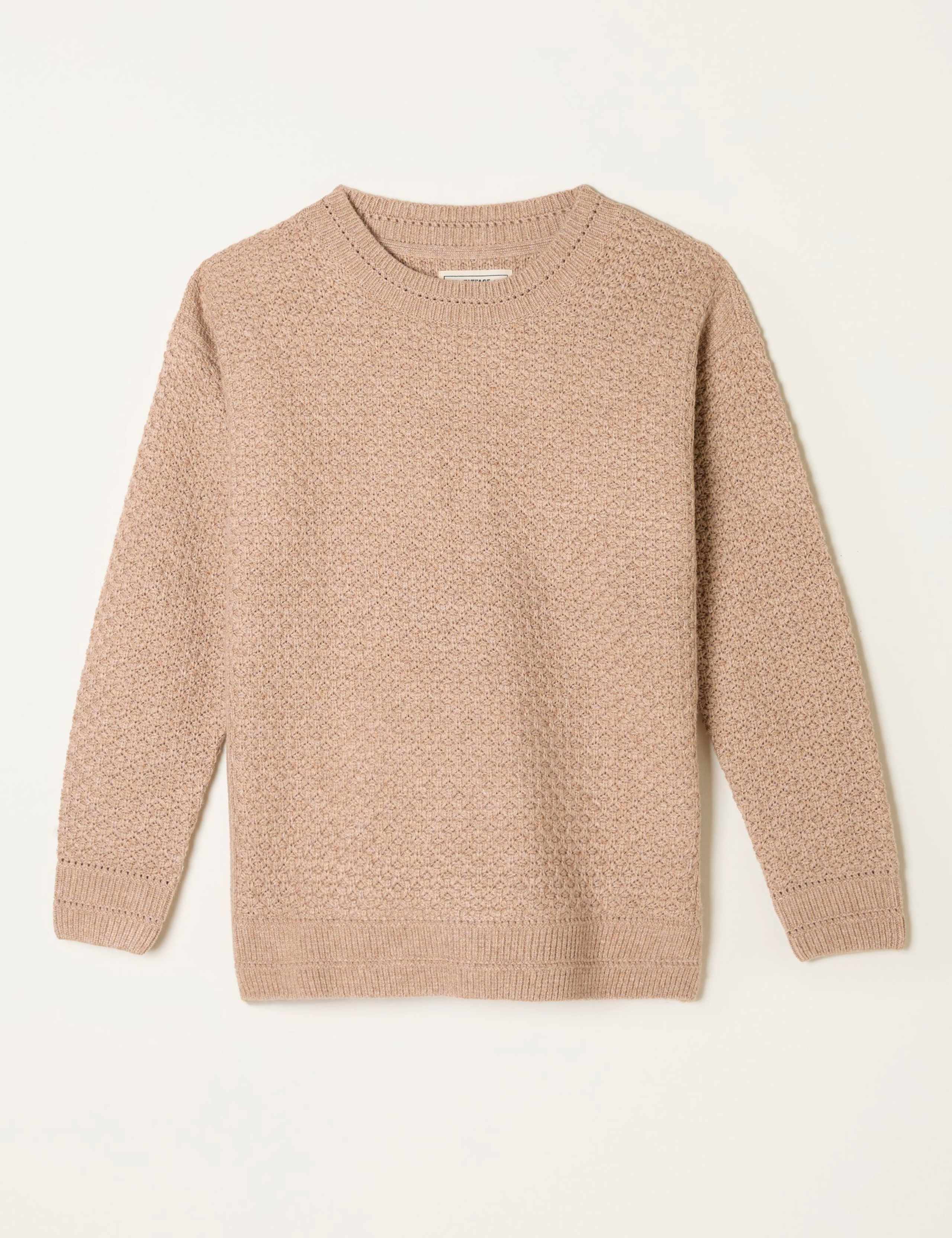 Textured Crew Neck Split Hem Jumper 2 of 6