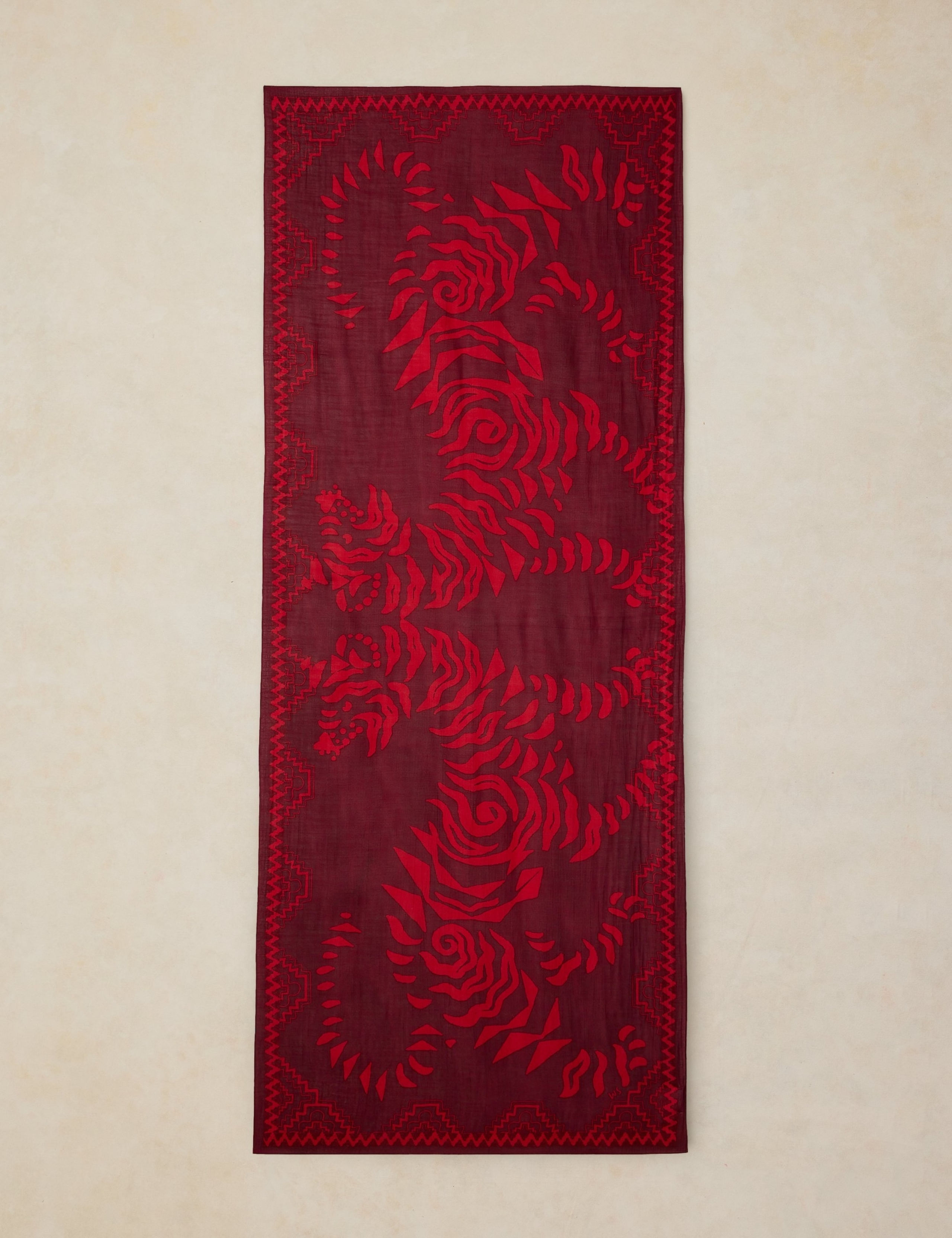 Cotton Blend Printed Scarf 2 of 3