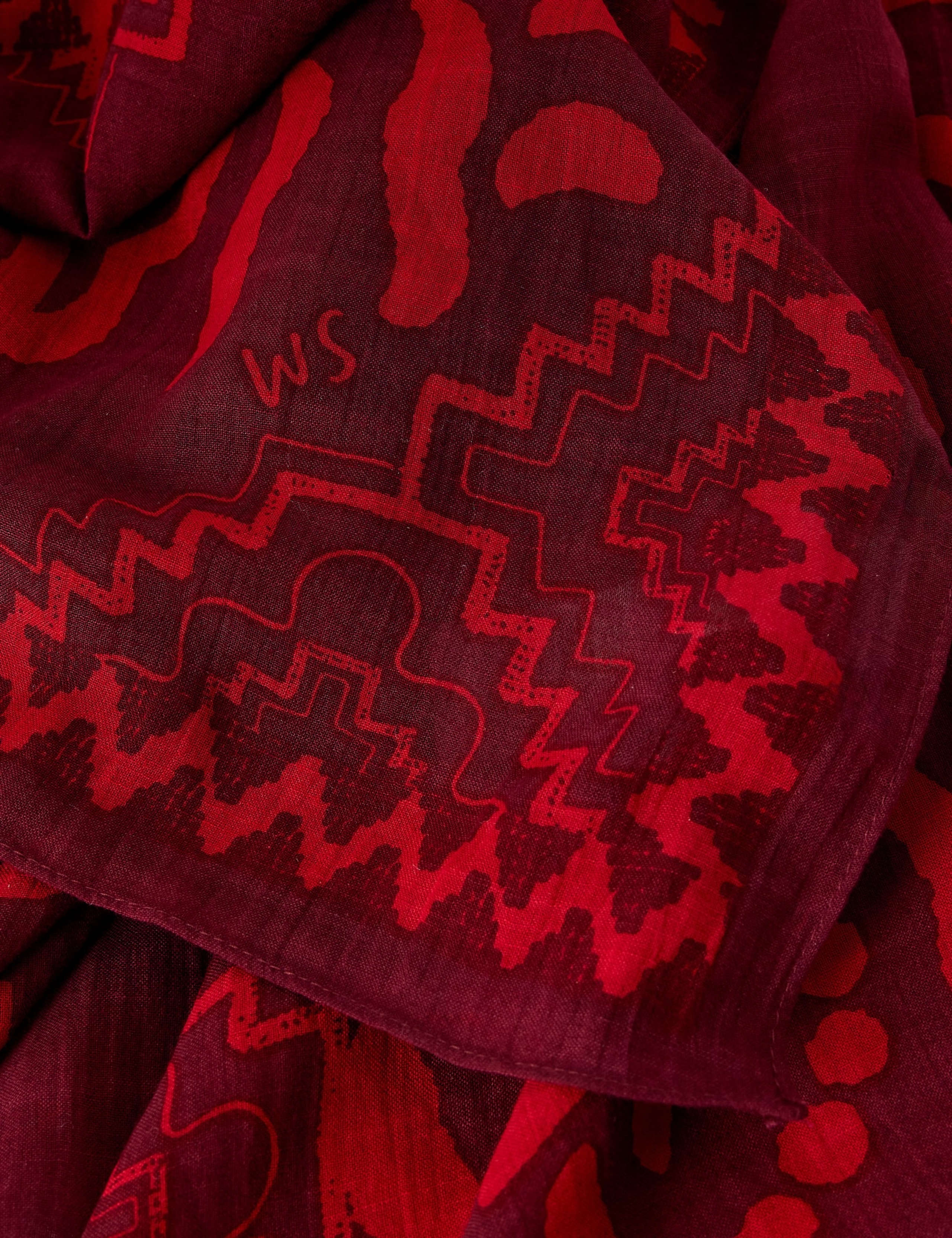 Cotton Blend Printed Scarf 3 of 3