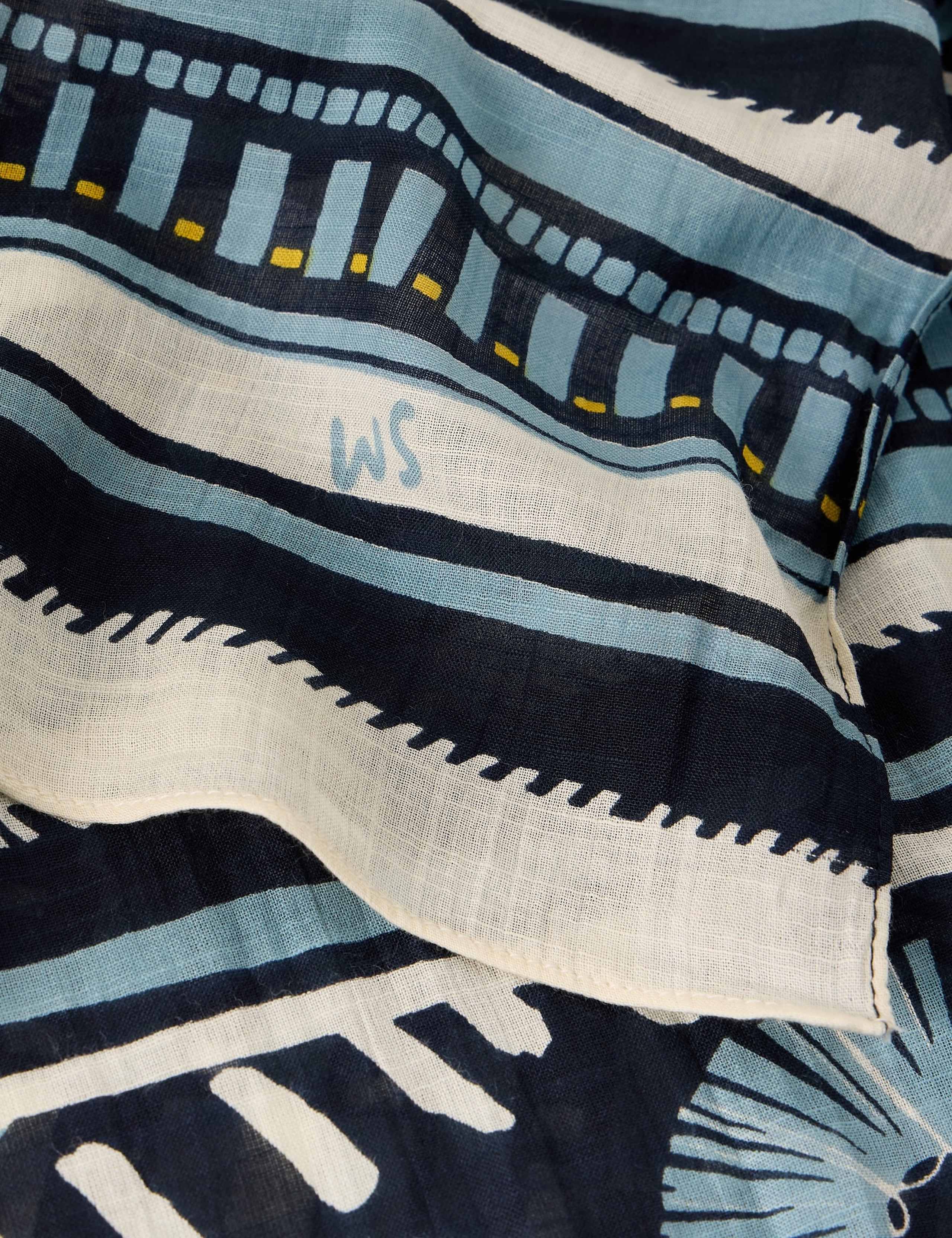 Cotton Blend Printed Scarf 3 of 3