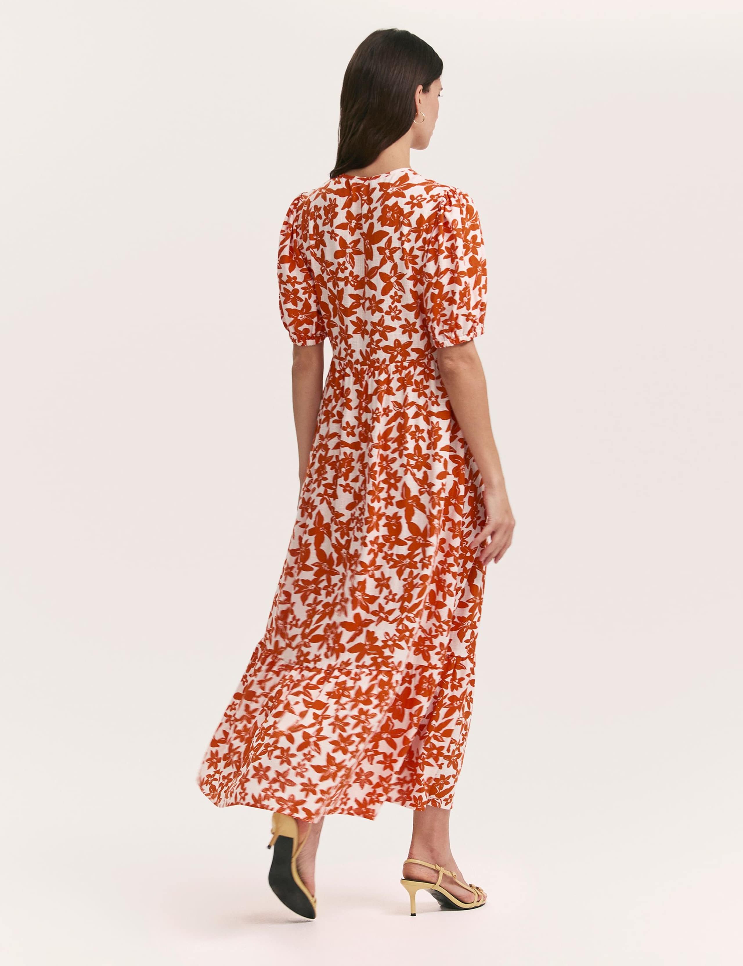 Floral V-Neck Midaxi Tiered Dress 3 of 4