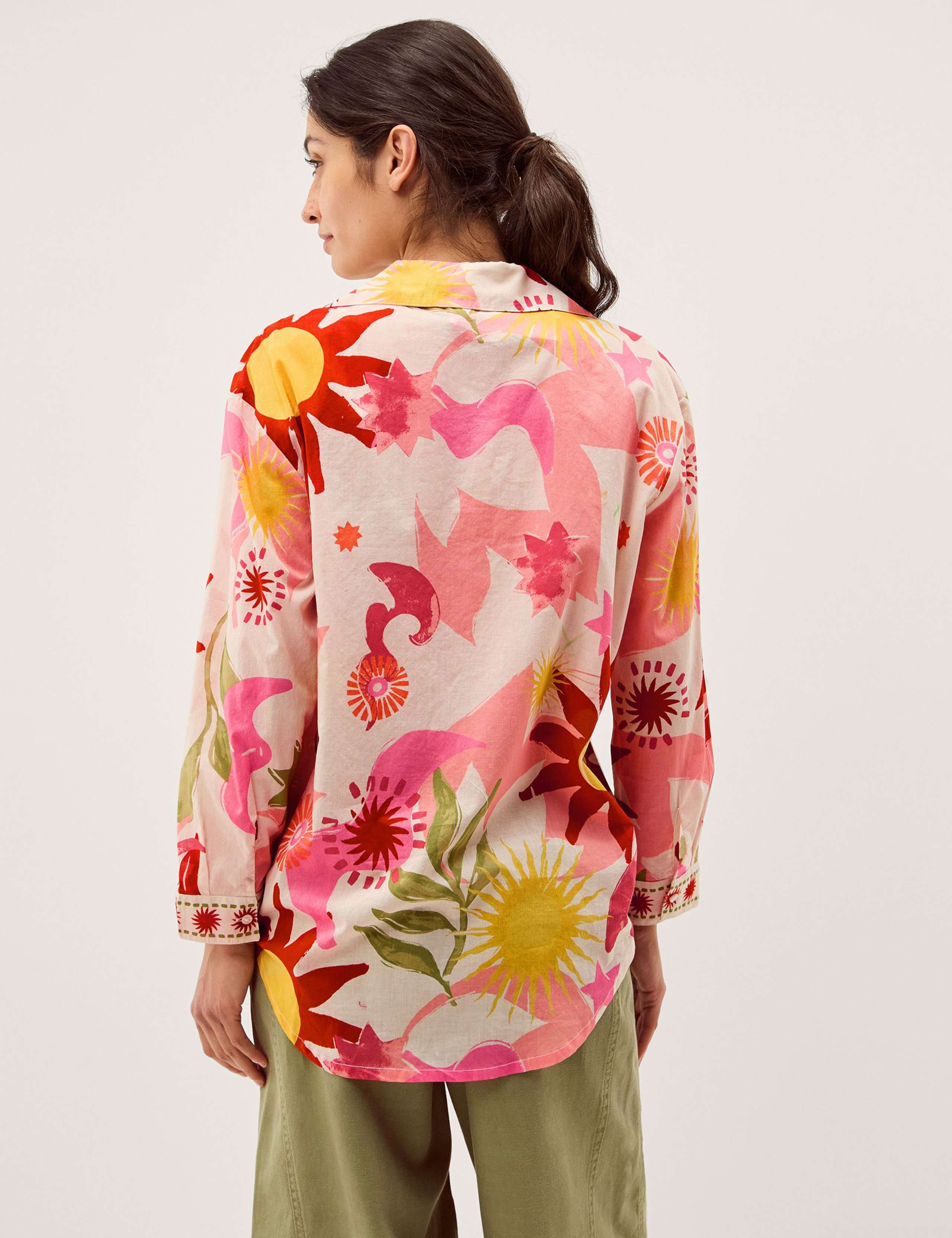 Pure Cotton Sun Print Button Through Shirt 4 of 5