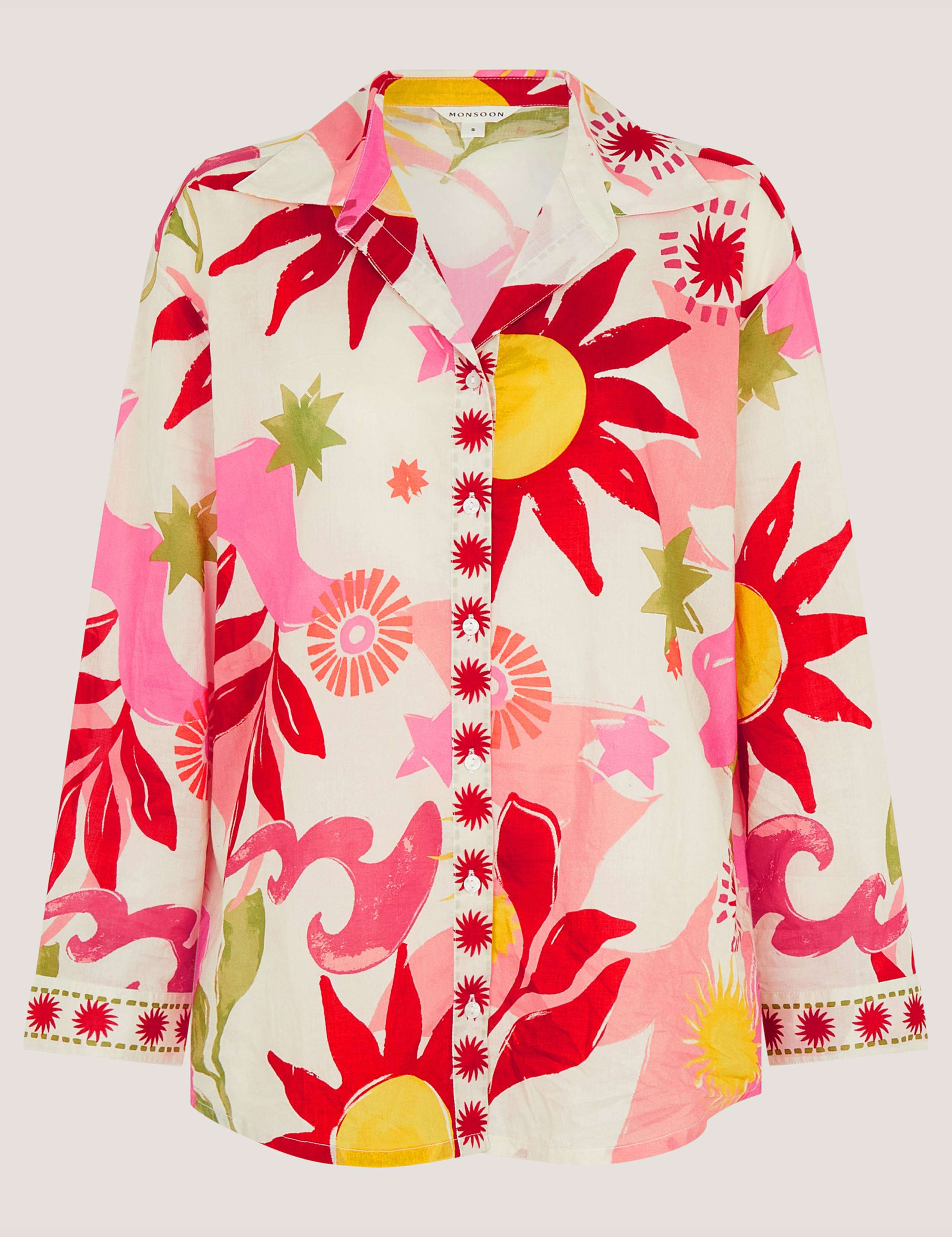 Pure Cotton Sun Print Button Through Shirt 2 of 5