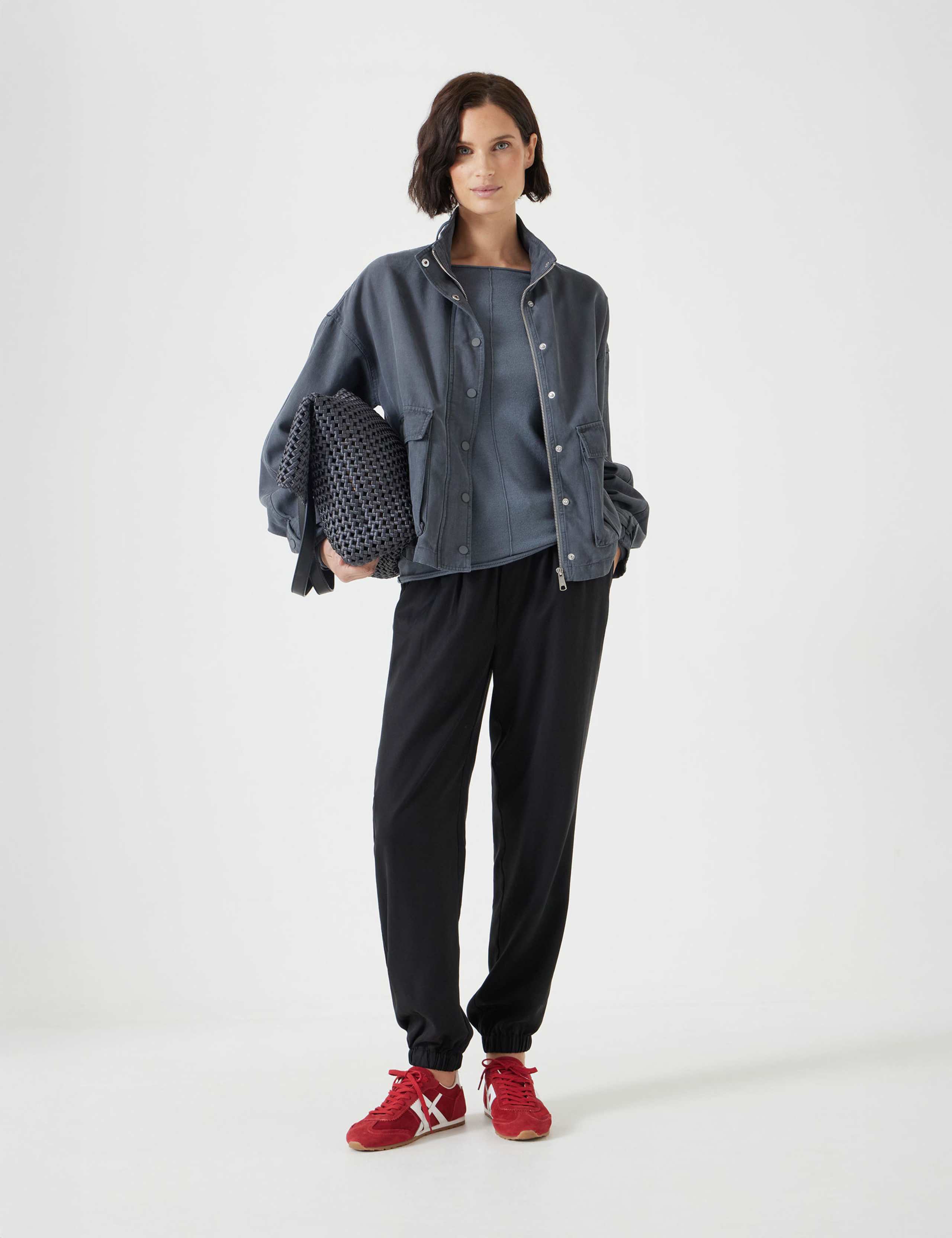 Cotton Blend Relaxed Utility Jacket 6 of 6