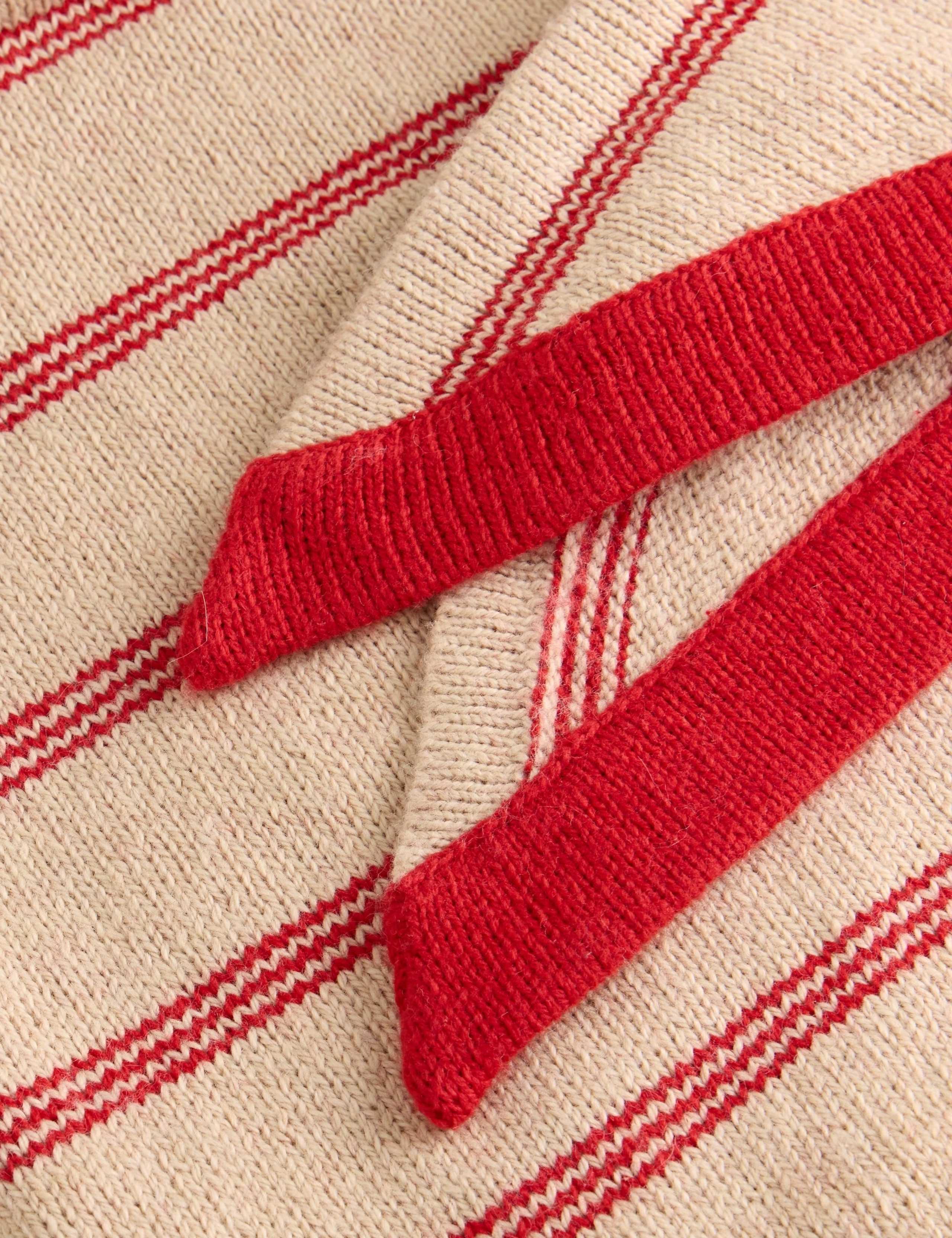 Cotton Rich Striped Triangle Scarf 3 of 3