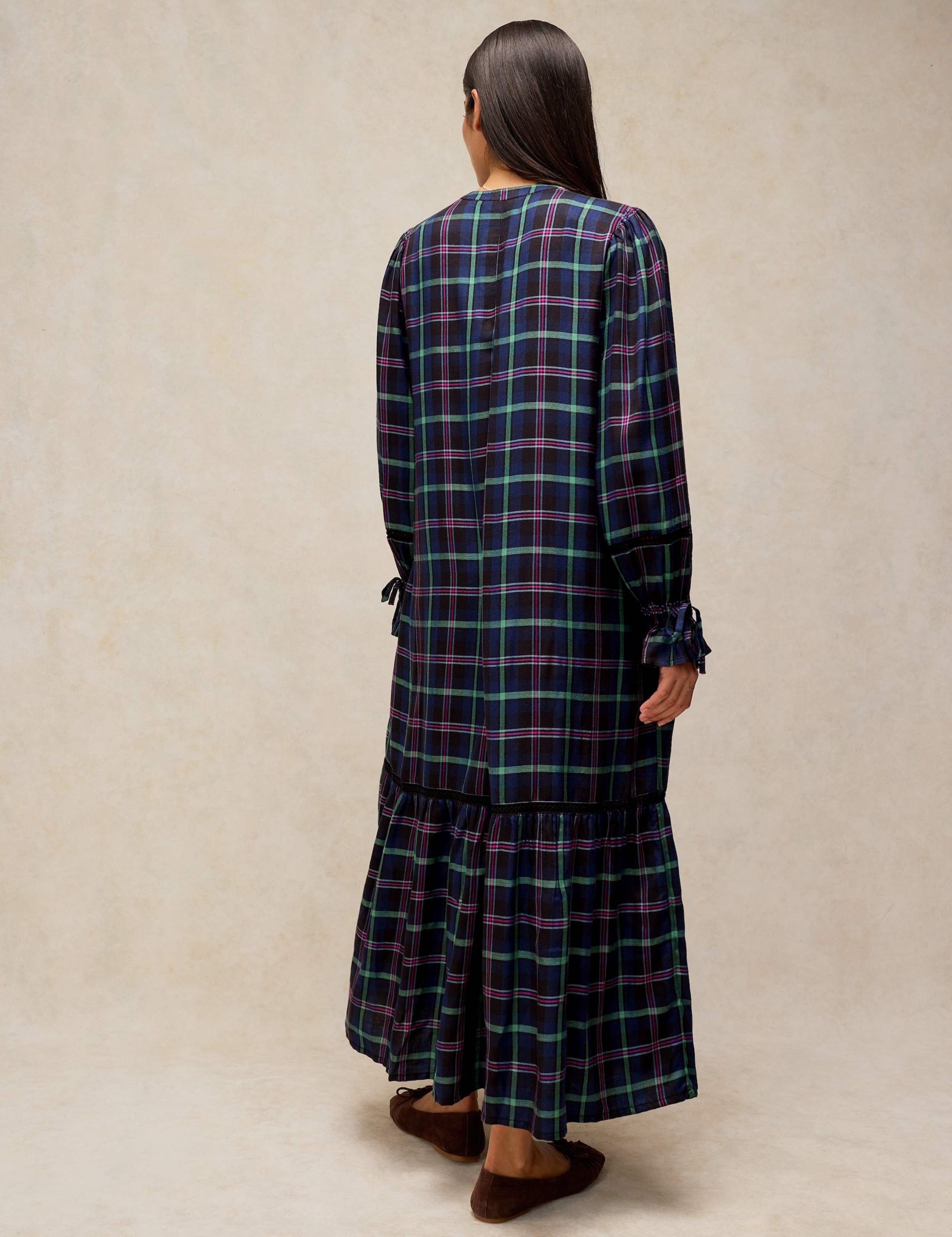 Eleanor Poet Notch Neck Midi Dress 3 of 6