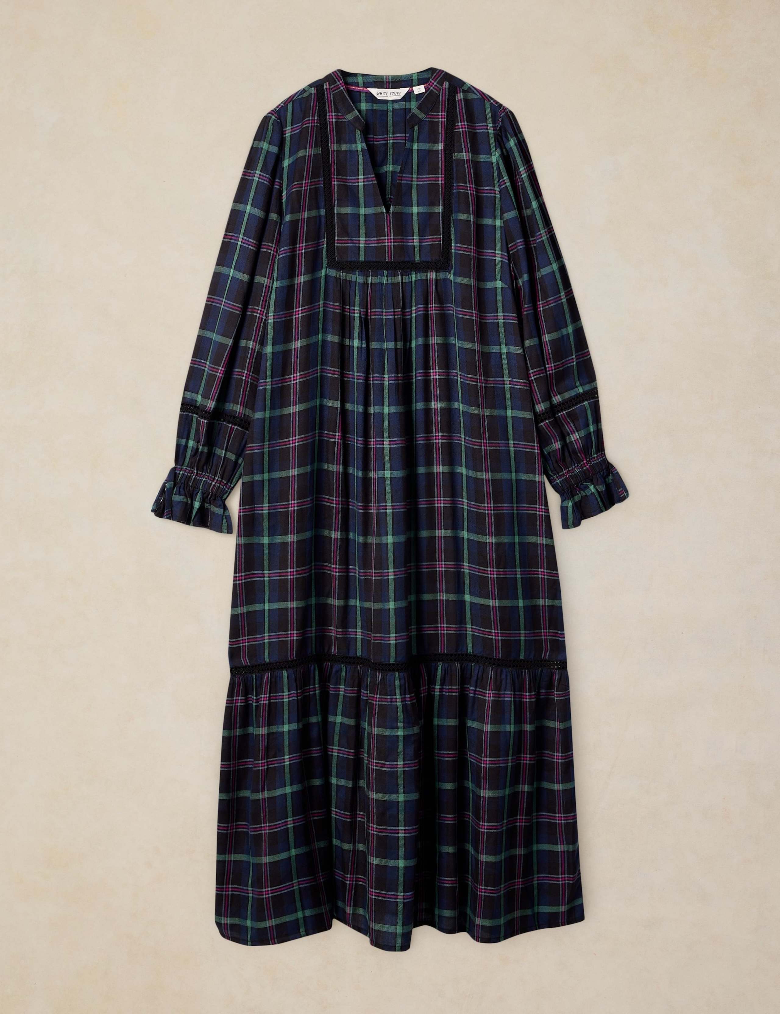 Eleanor Poet Notch Neck Midi Dress 2 of 6