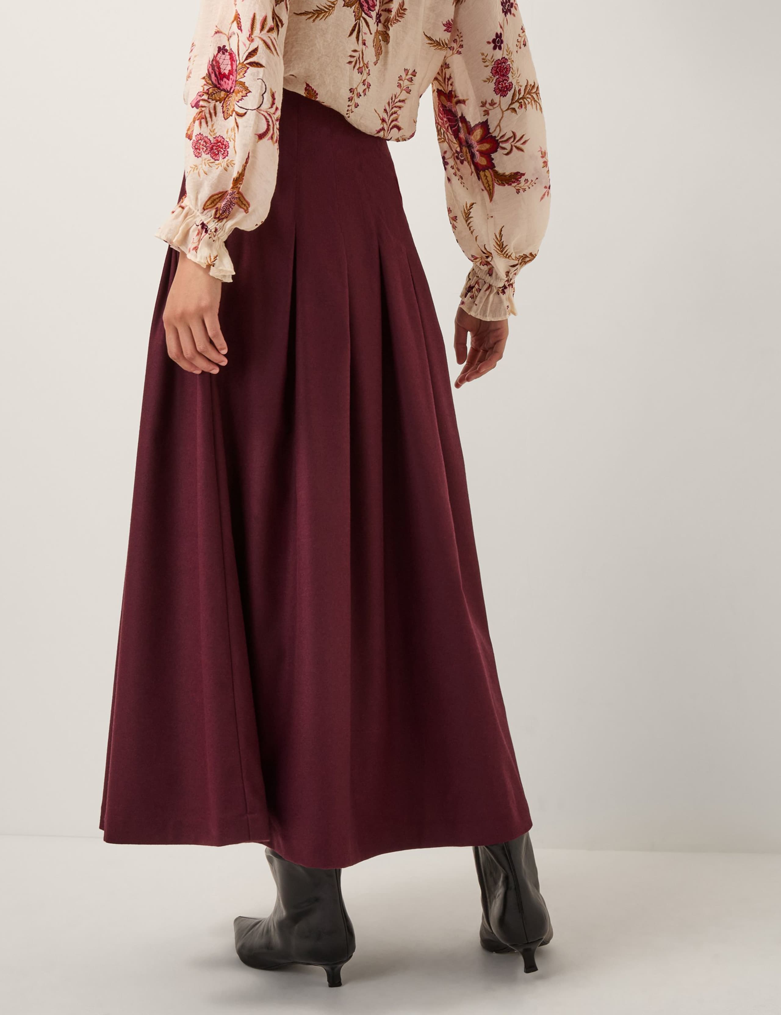 Pleated Midi Skirt 3 of 4