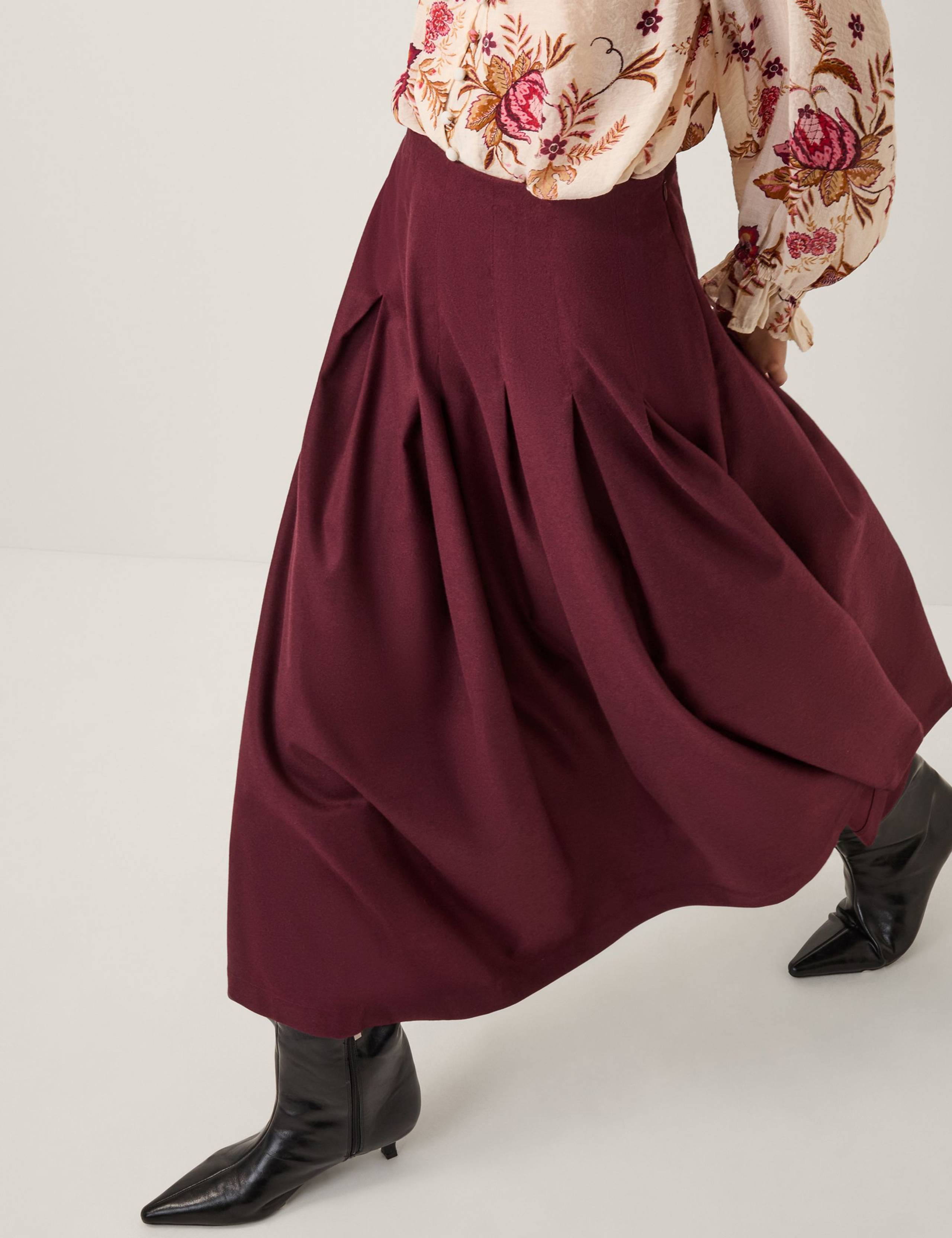 Pleated Midi Skirt 4 of 4