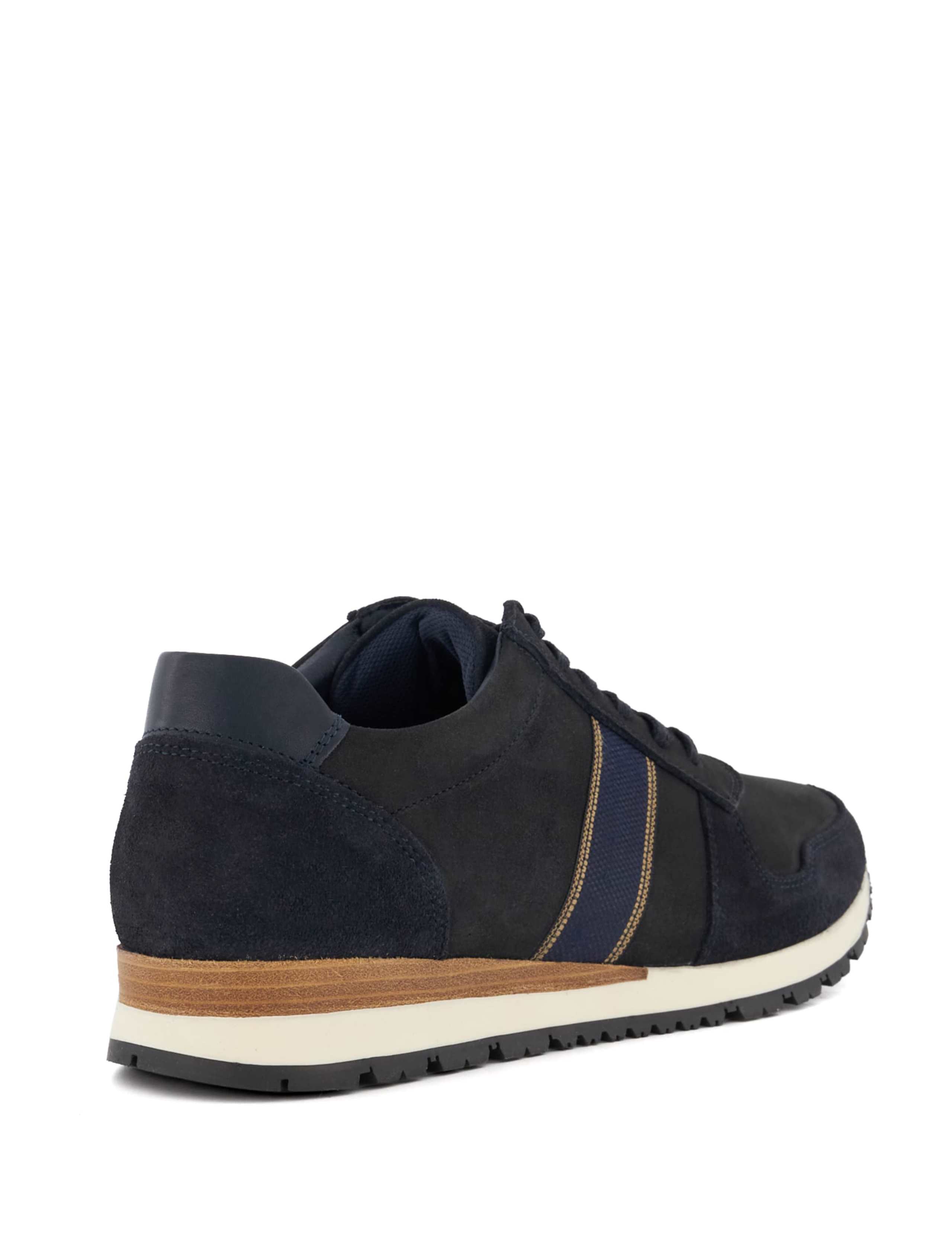 Wide Fit Leather Lace Up Trainers 6 of 6