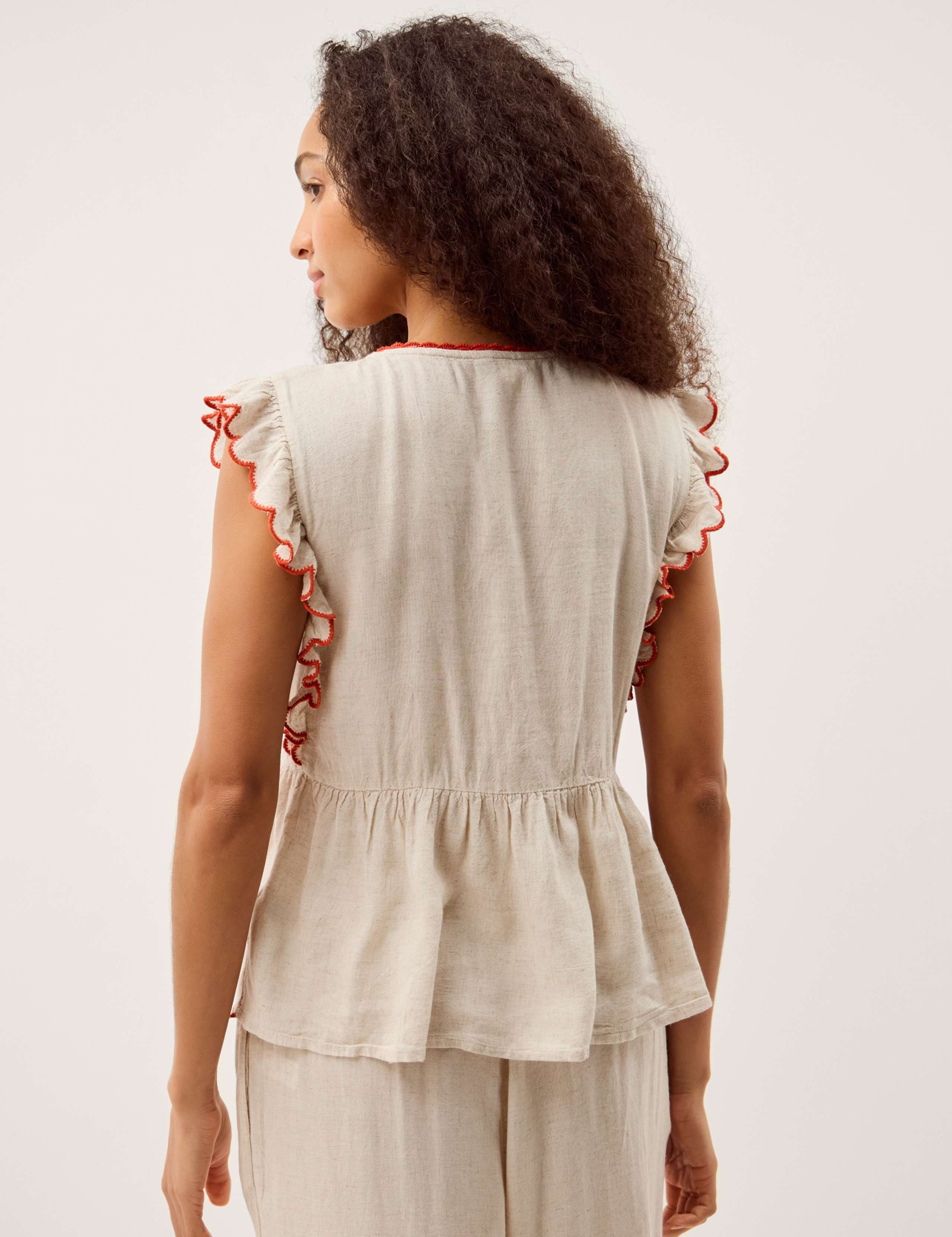 Embroidered V-Neck Blouse 5 of 5