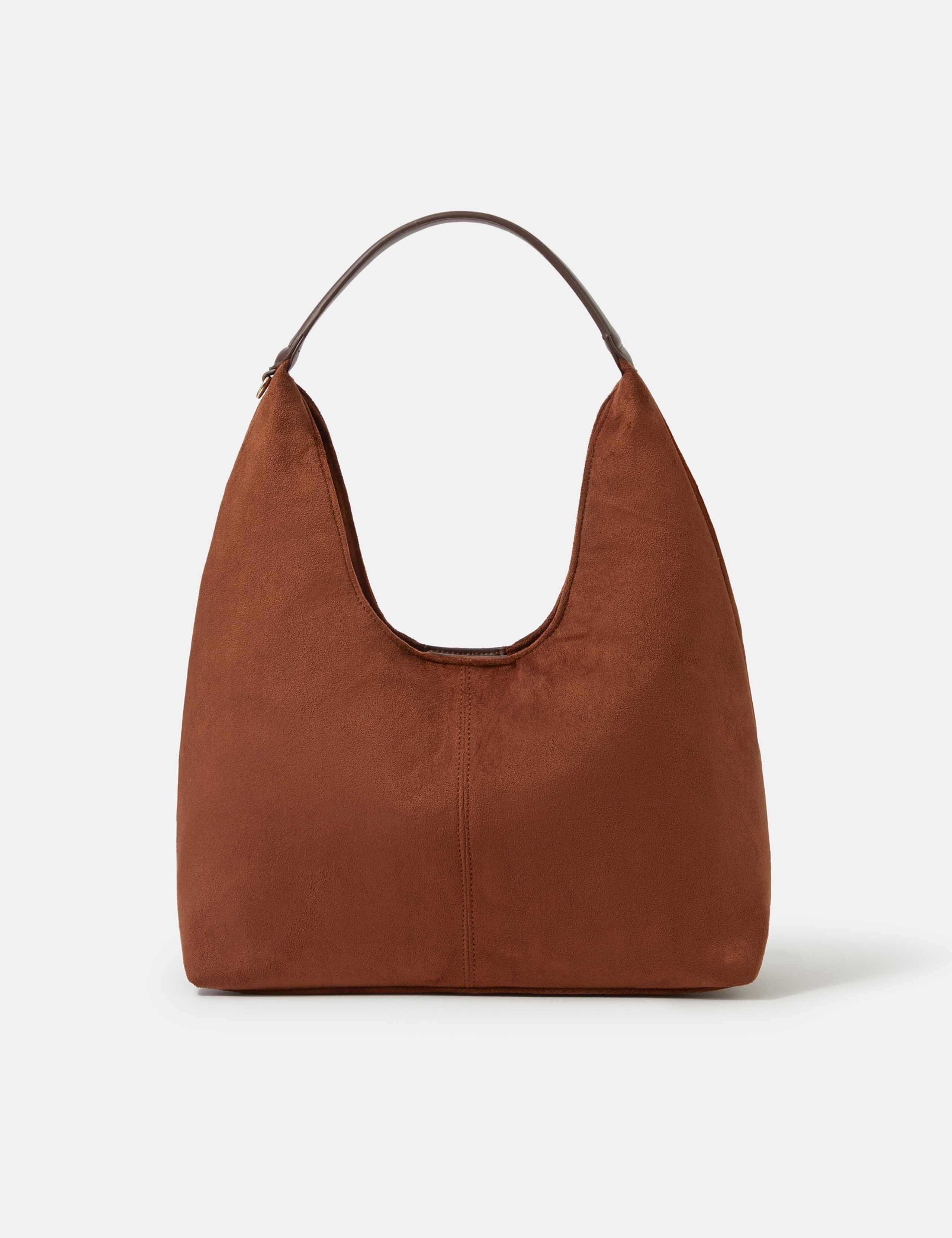 Suedette Slouch Shoulder Bag 2 of 5