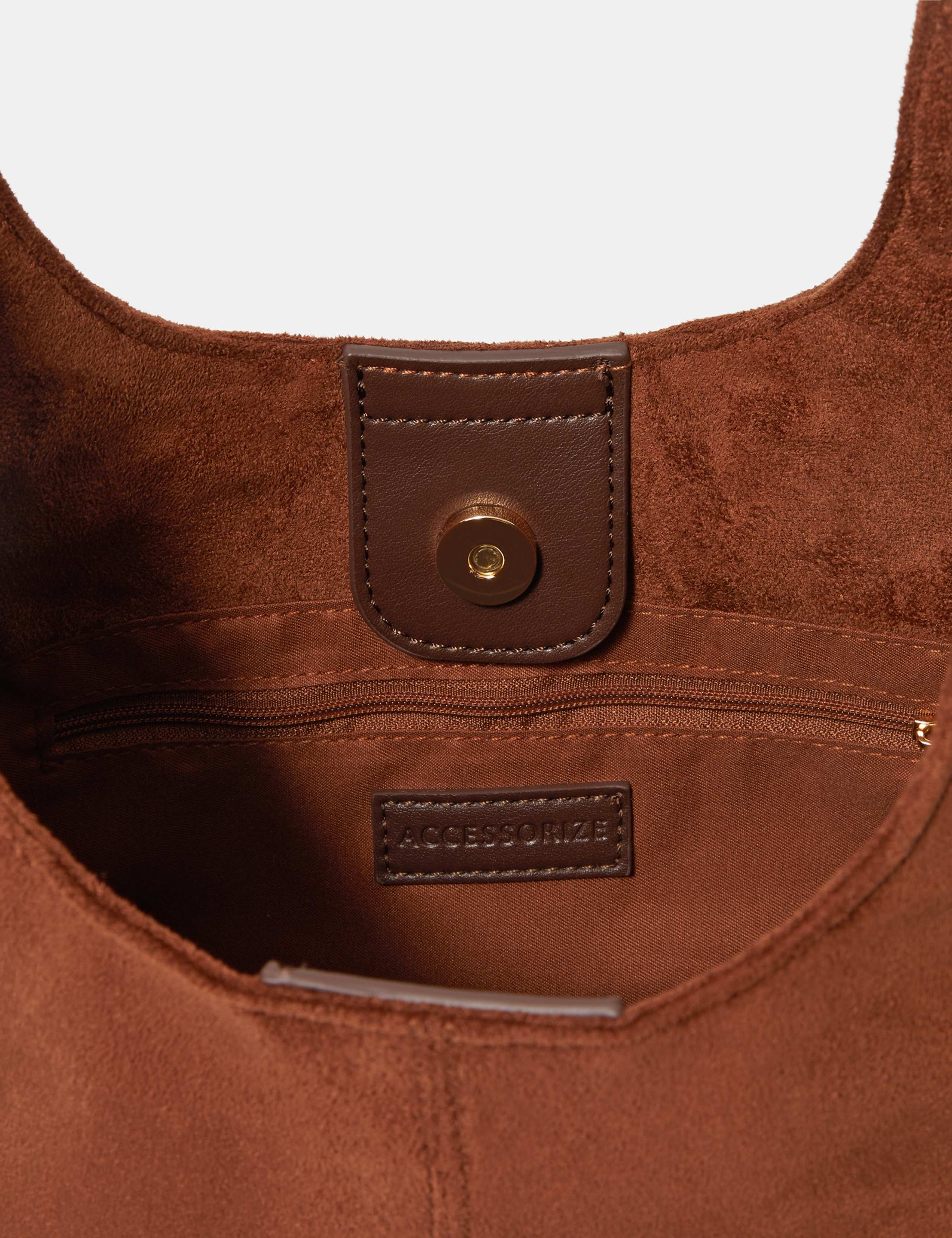 Suedette Slouch Shoulder Bag 5 of 5