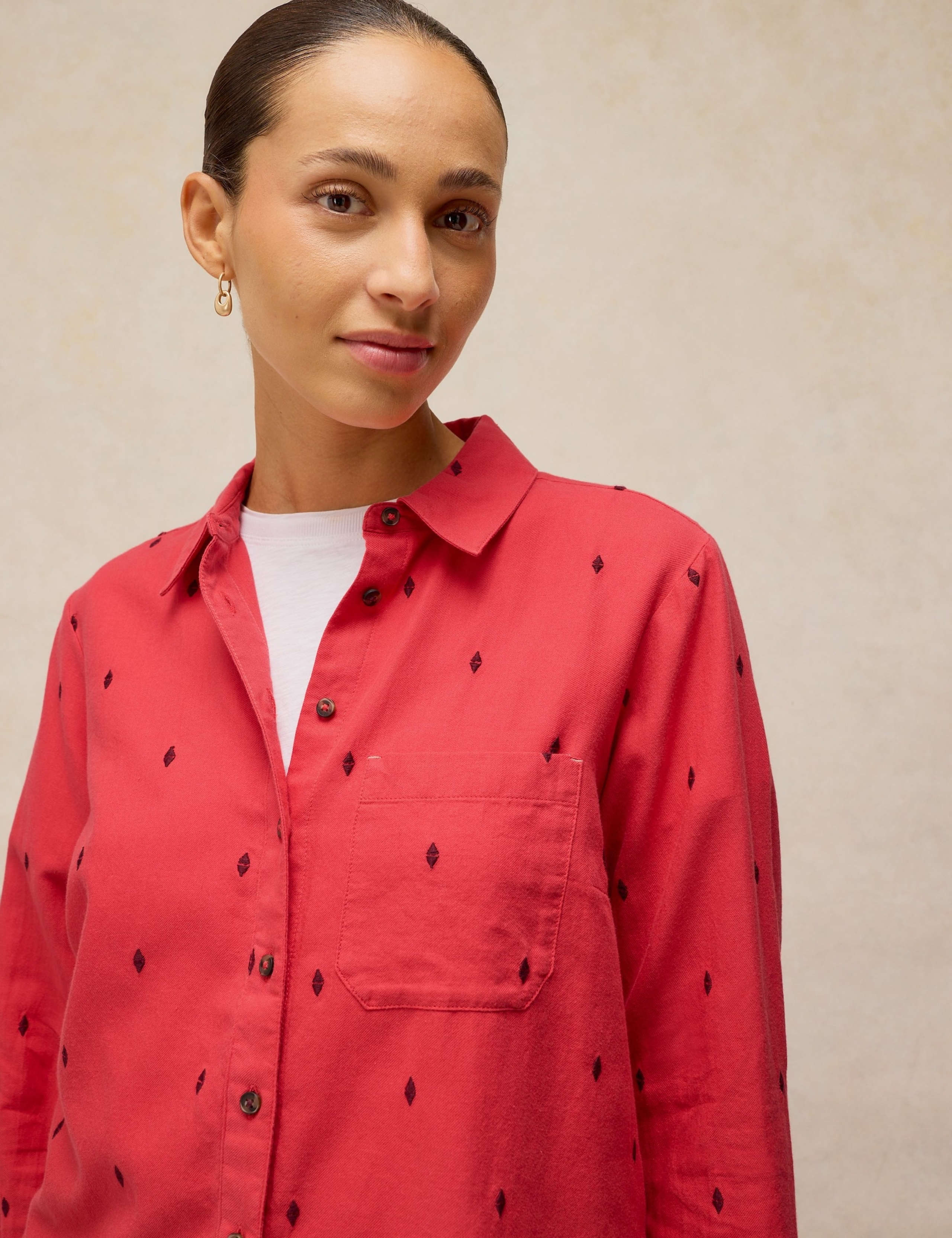 Pure Cotton Embroidered Shirt 5 of 6
