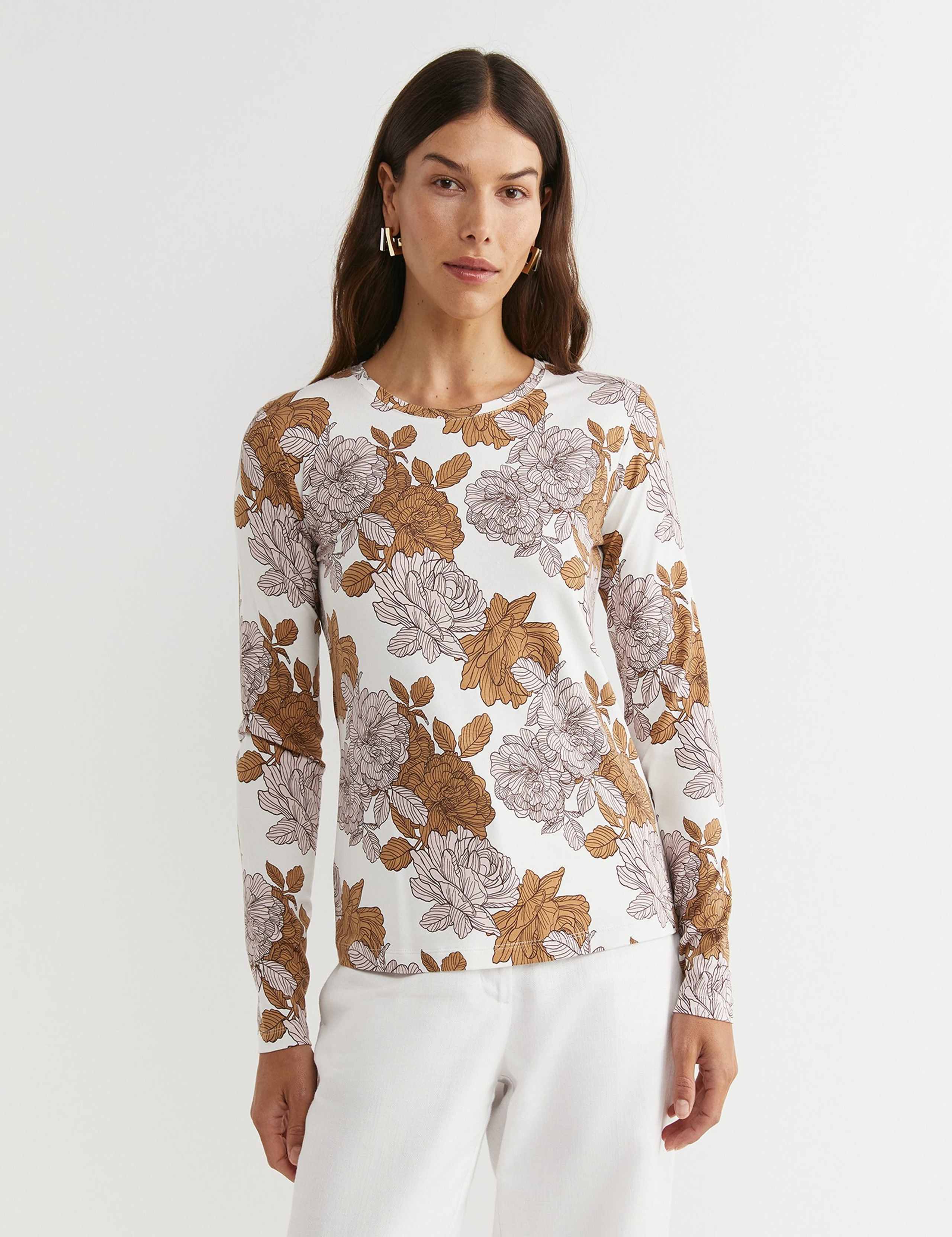 Jersey Floral Top 3 of 4