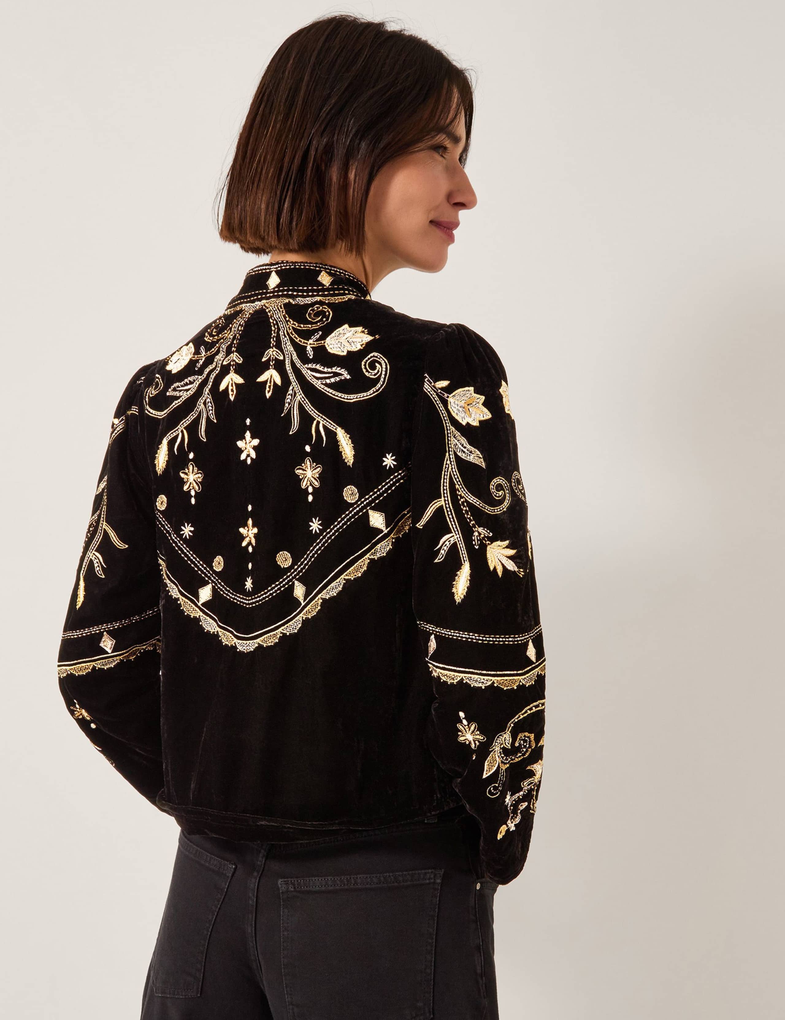 Velvet Embroidered Jacket 4 of 5