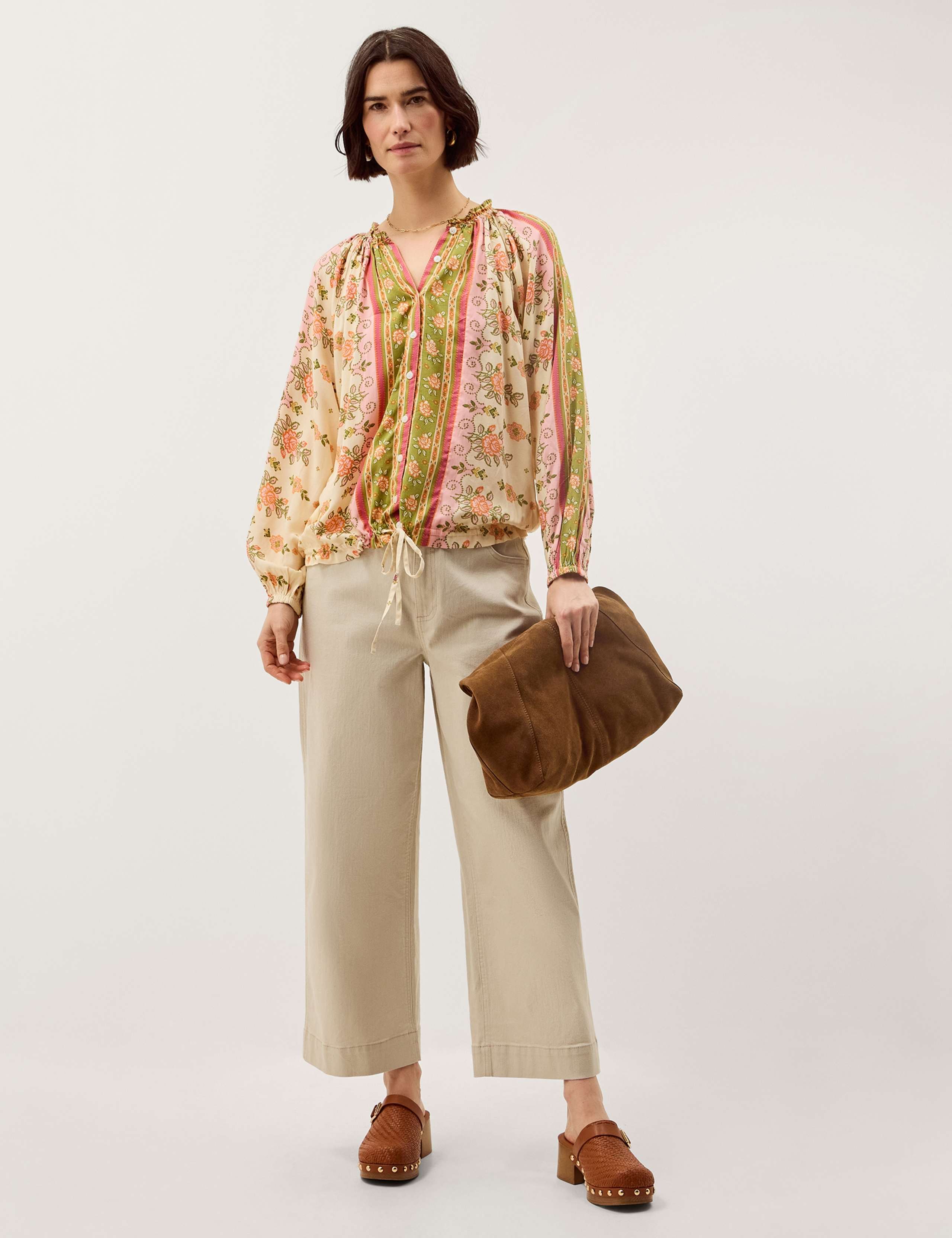 Floral Notch Neck Blouson Sleeve Blouse 2 of 4