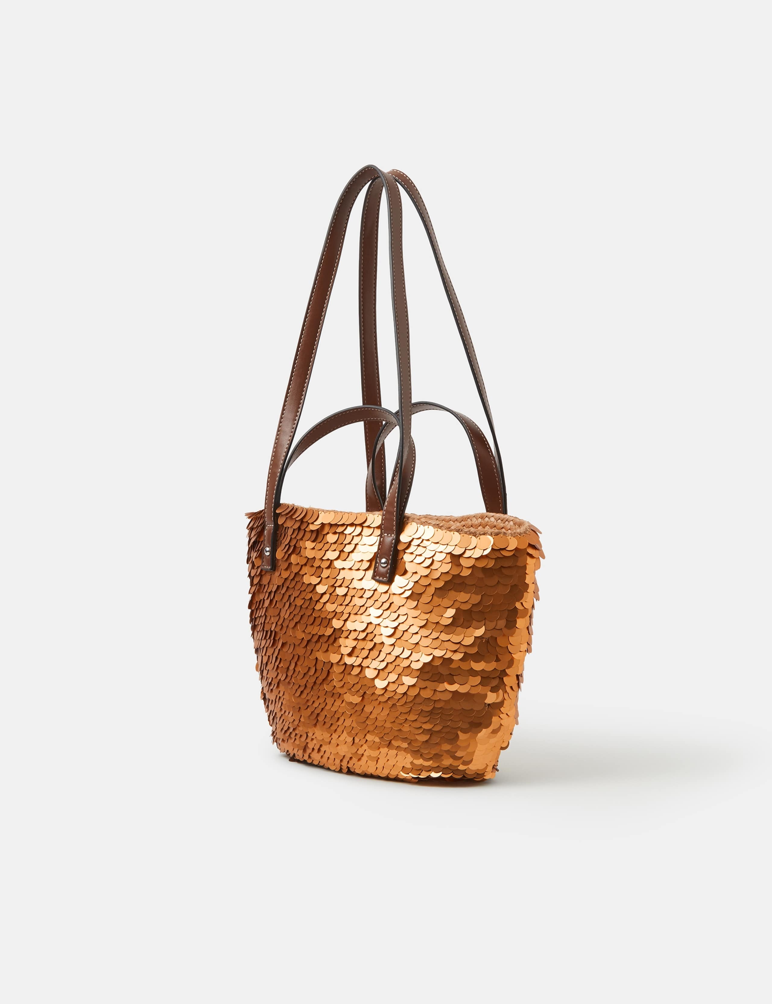 Sequin Cross Body Basket Bag 2 of 5