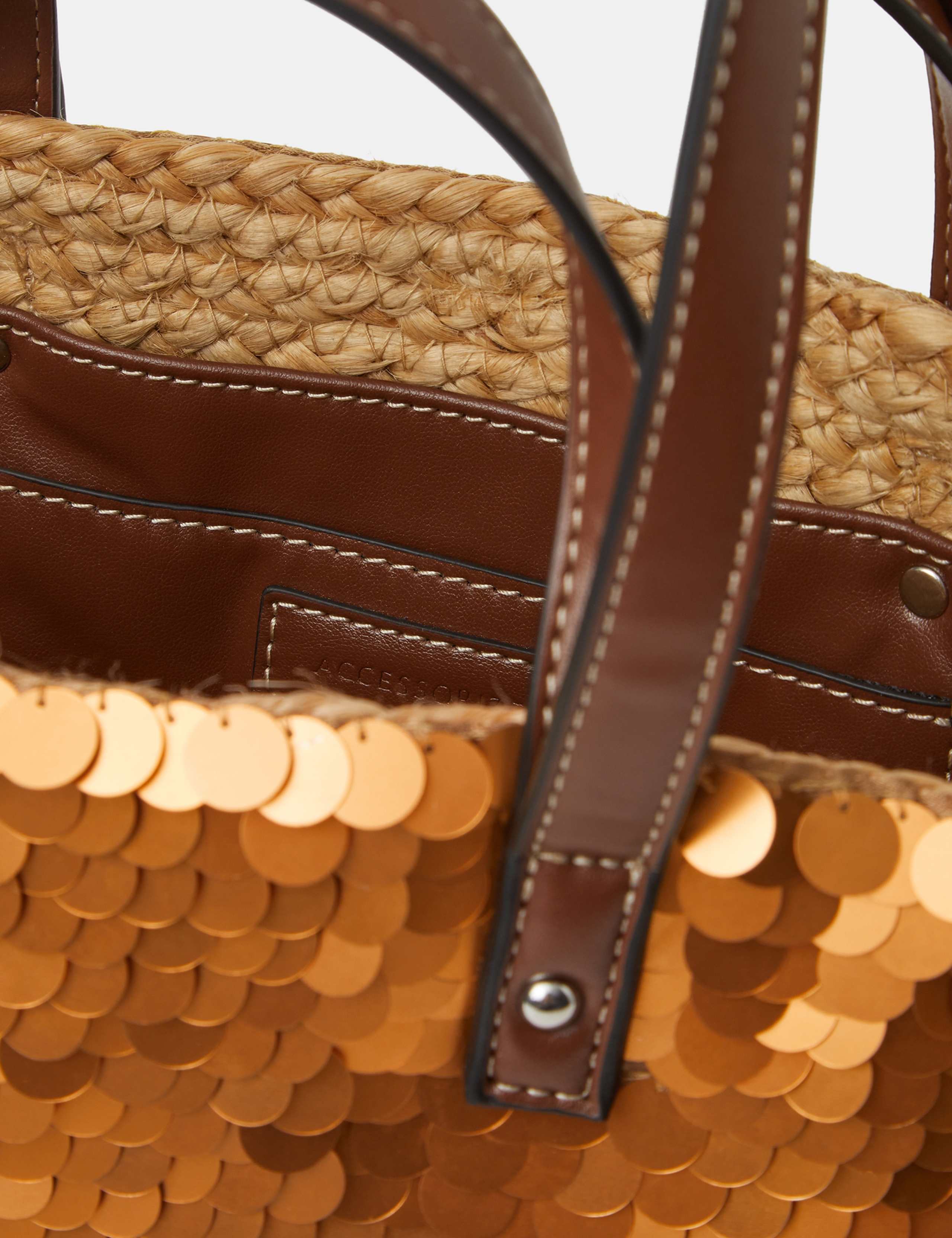Sequin Cross Body Basket Bag 4 of 5