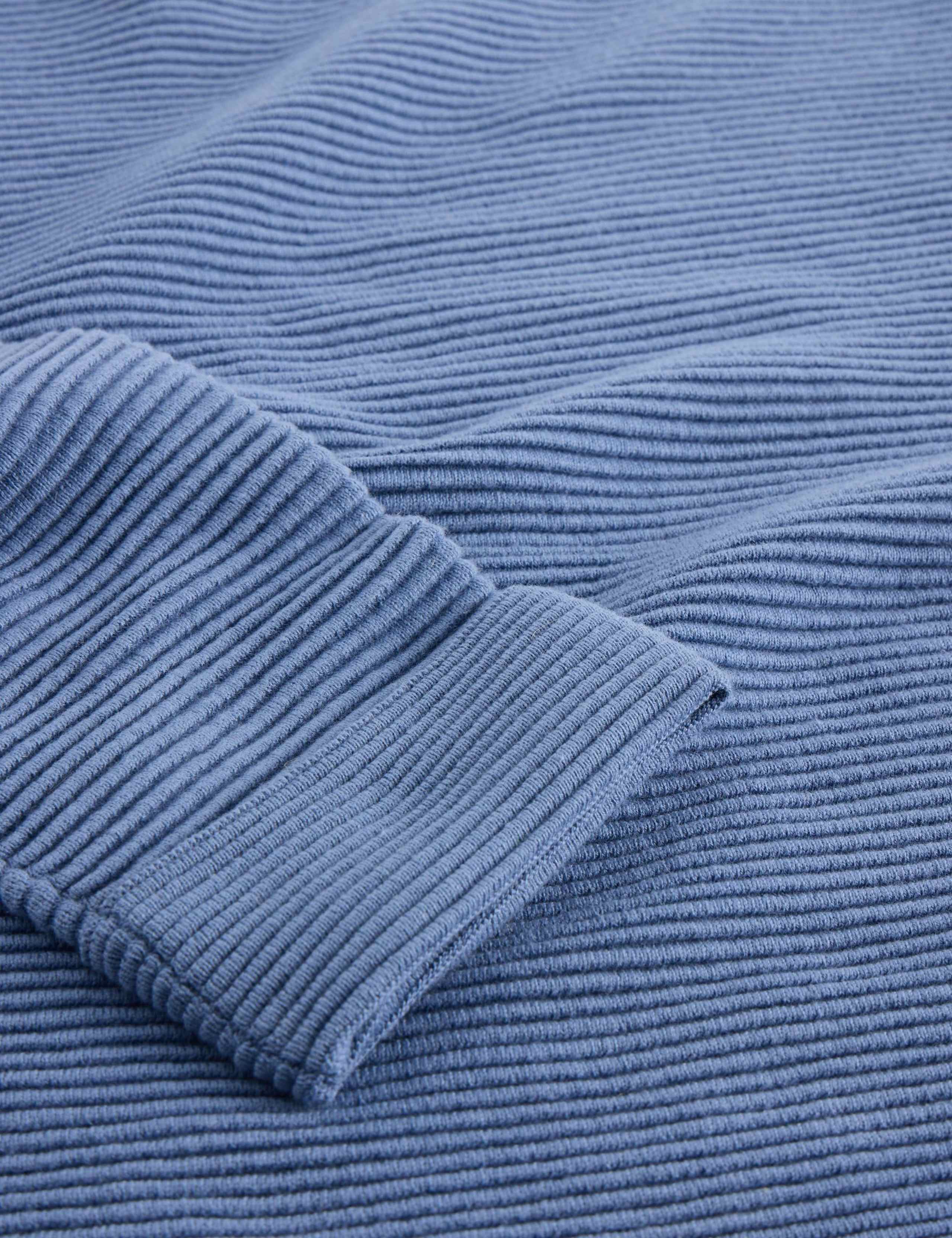 Pure Cotton Ottoman Ribbed Crew Neck Jumper 6 of 6