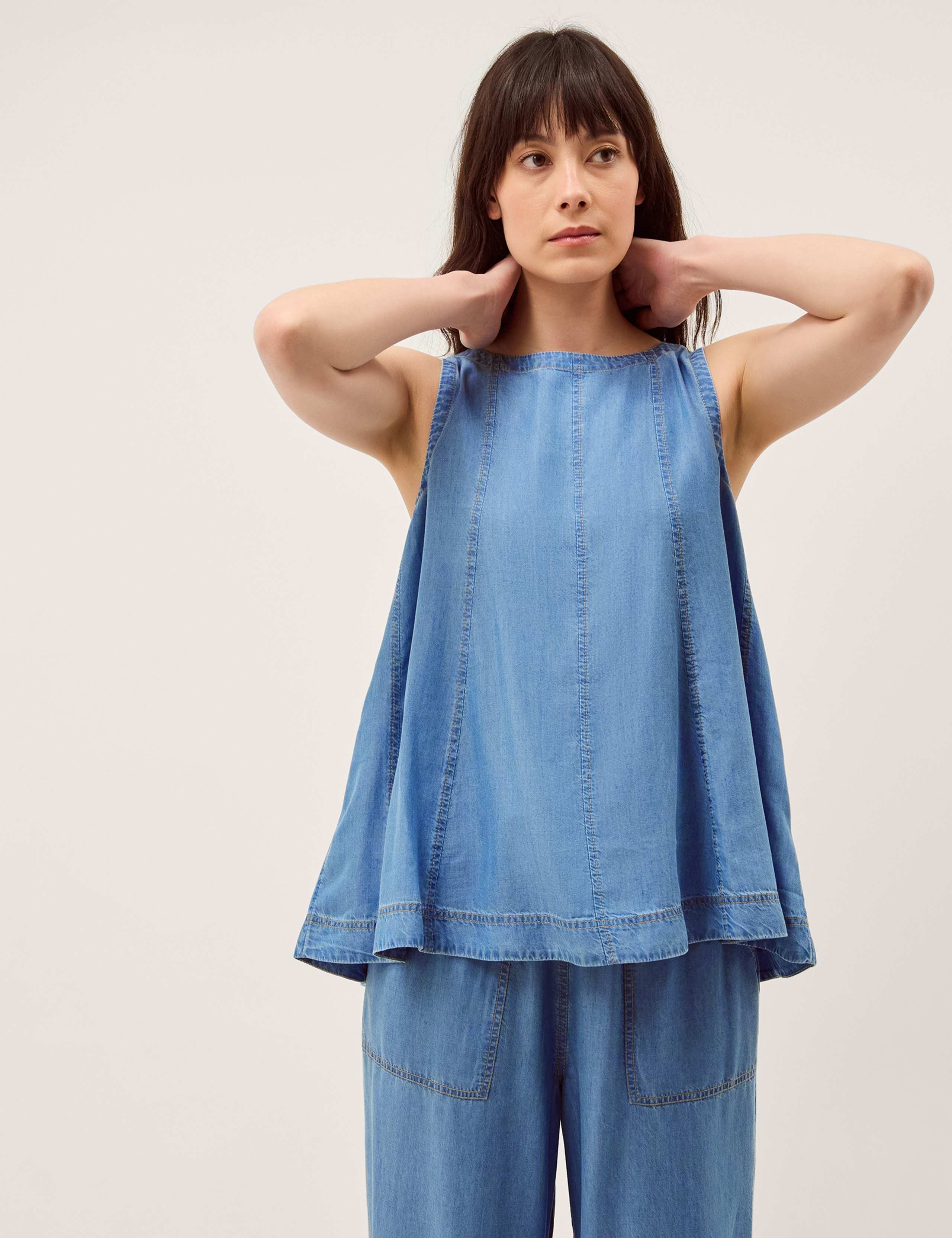 Lyocell Denim Tank Top 1 of 5