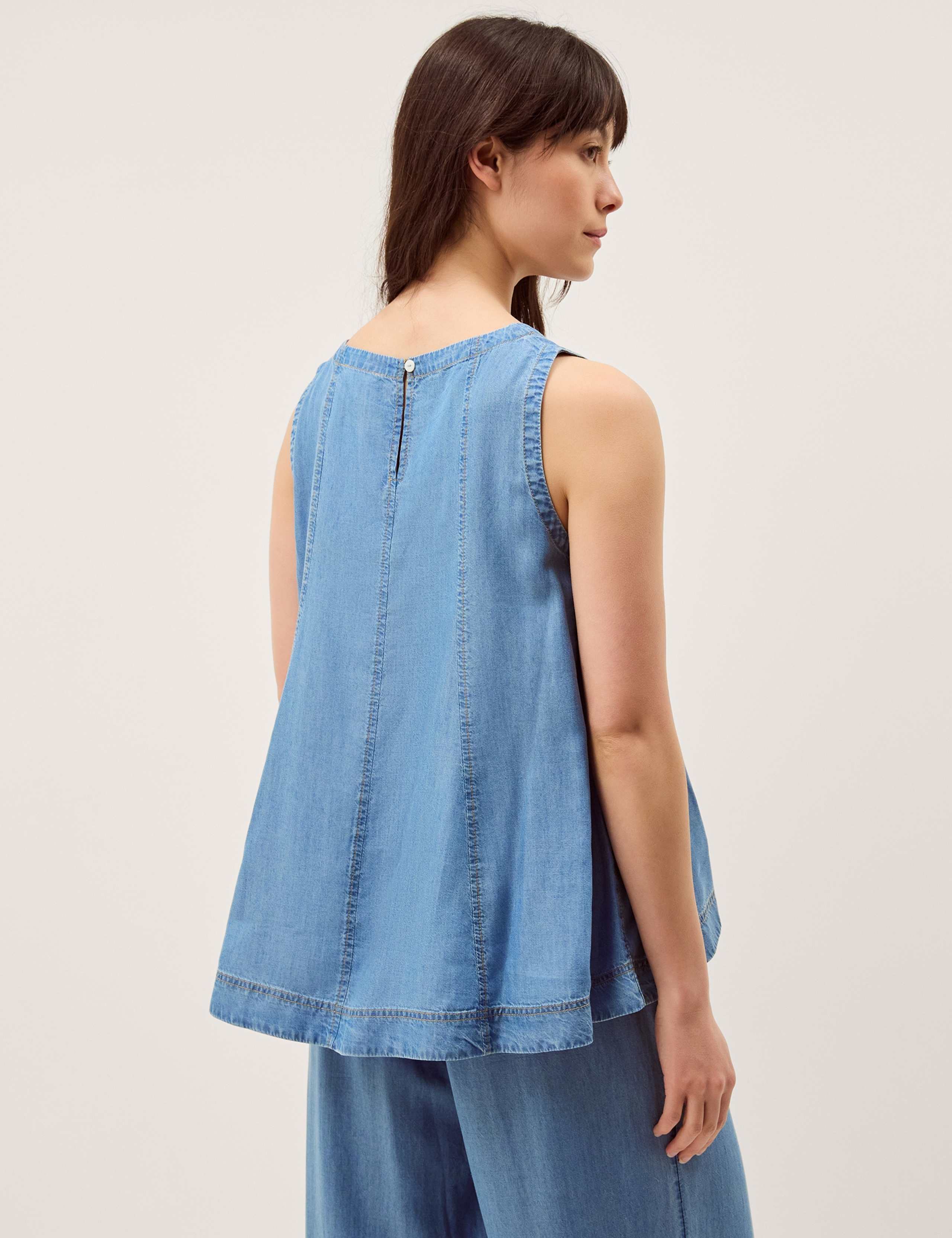 Lyocell Denim Tank Top 4 of 5