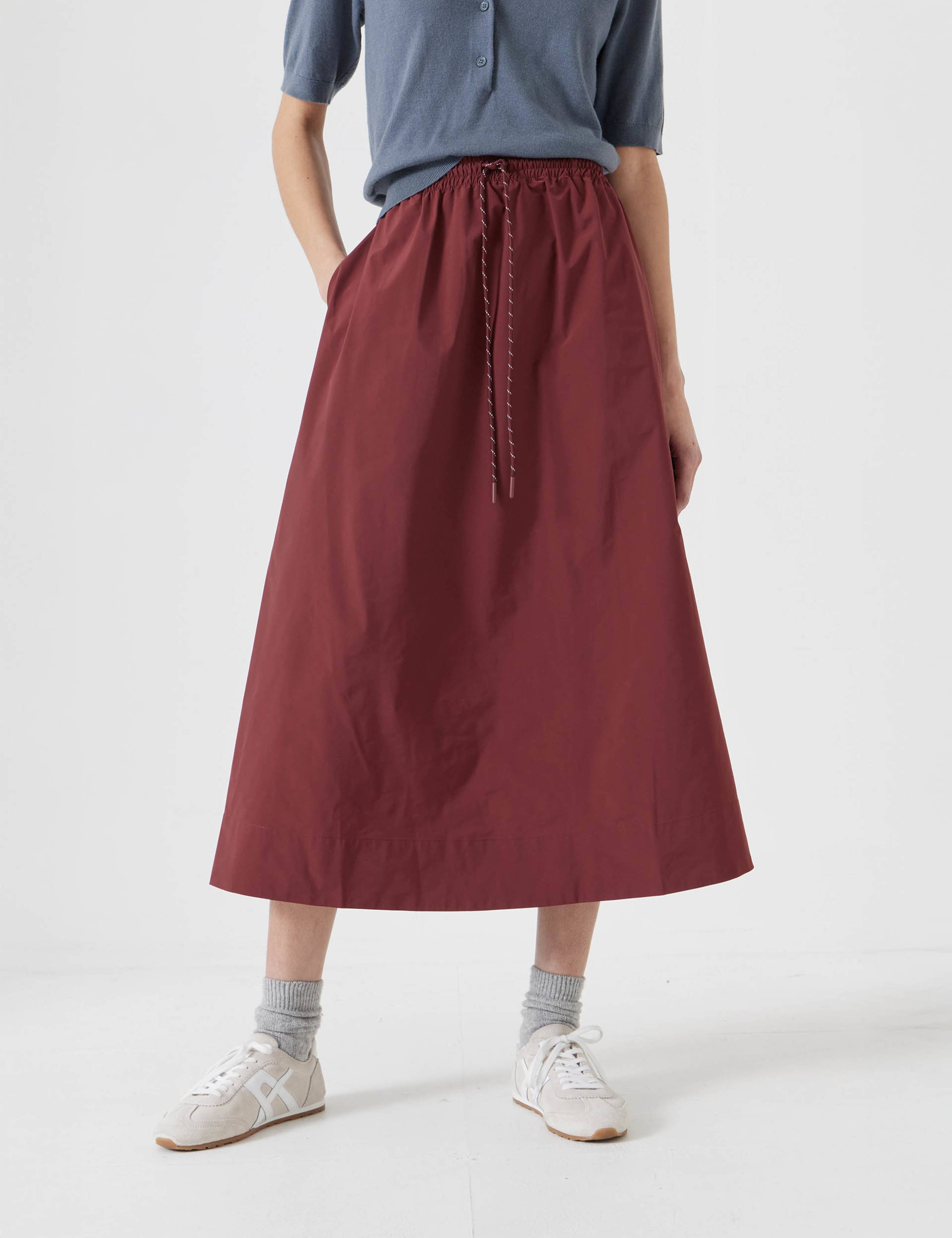 Pull On Drawstring Midi Skirt 5 of 5