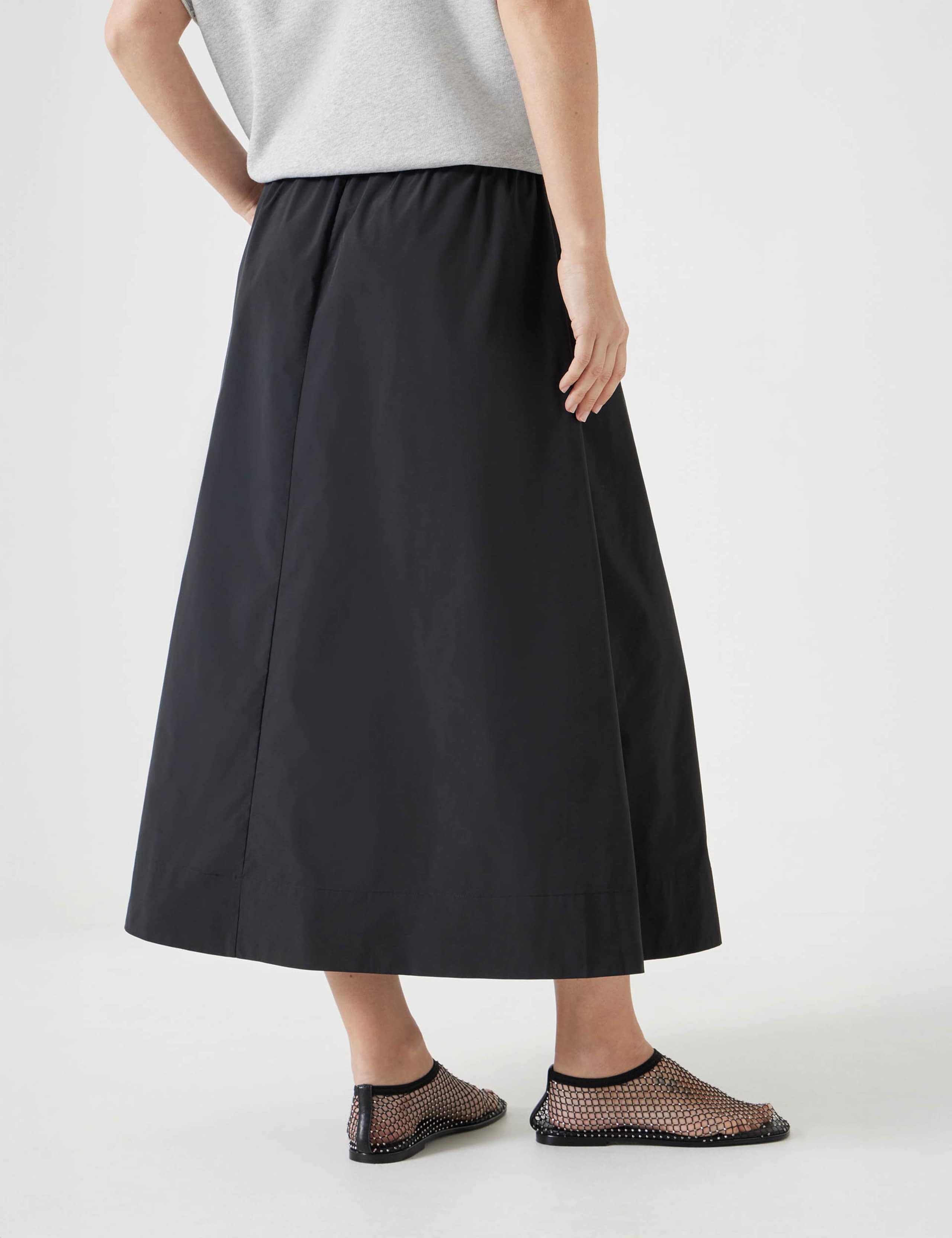 Pull On Drawstring Midi Skirt 3 of 5