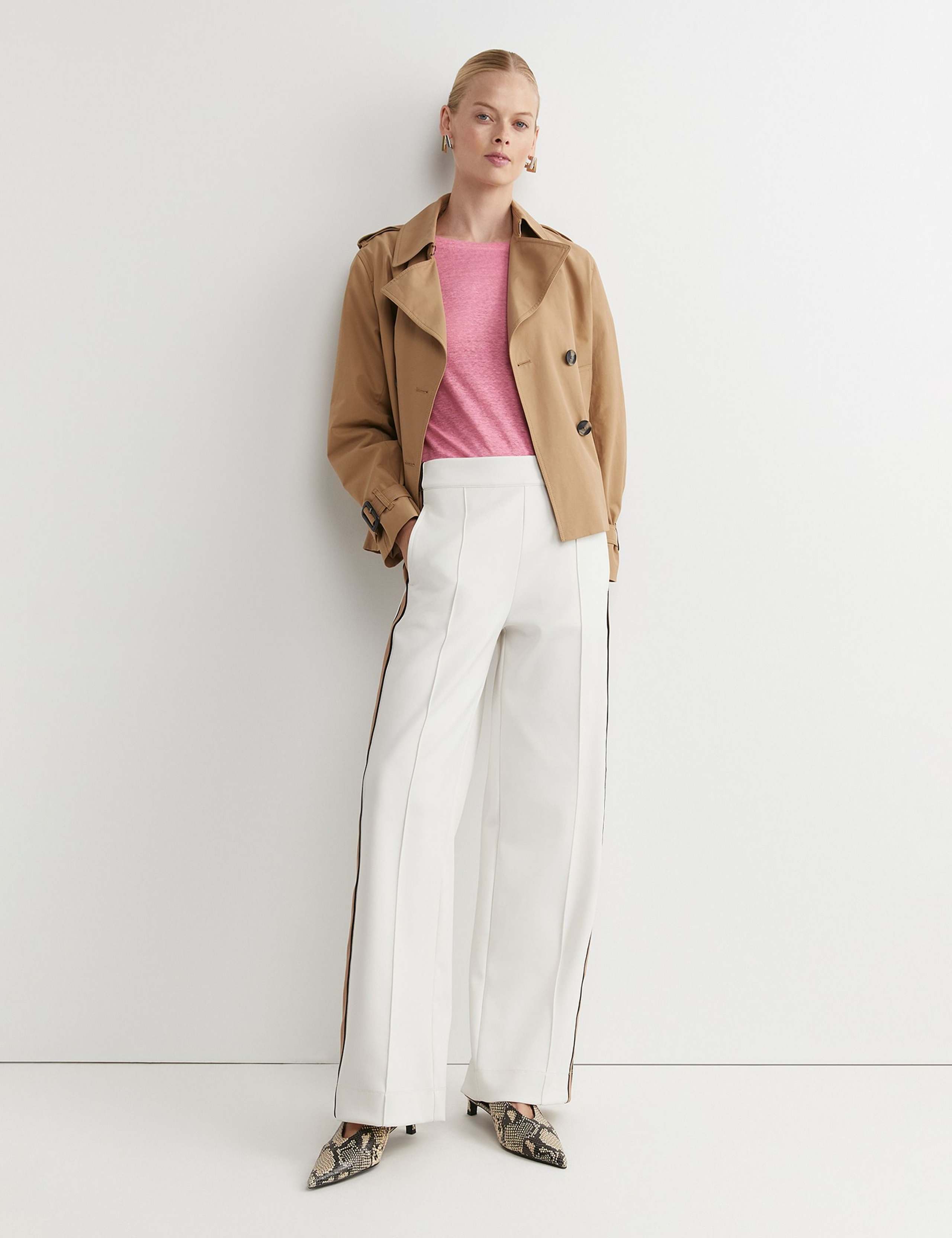Pure Linen Slash Neck T-Shirt 2 of 4